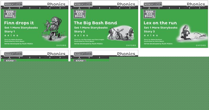 Read Write Inc Phonics: Black & White Green 1 More SB Mix Pack 5