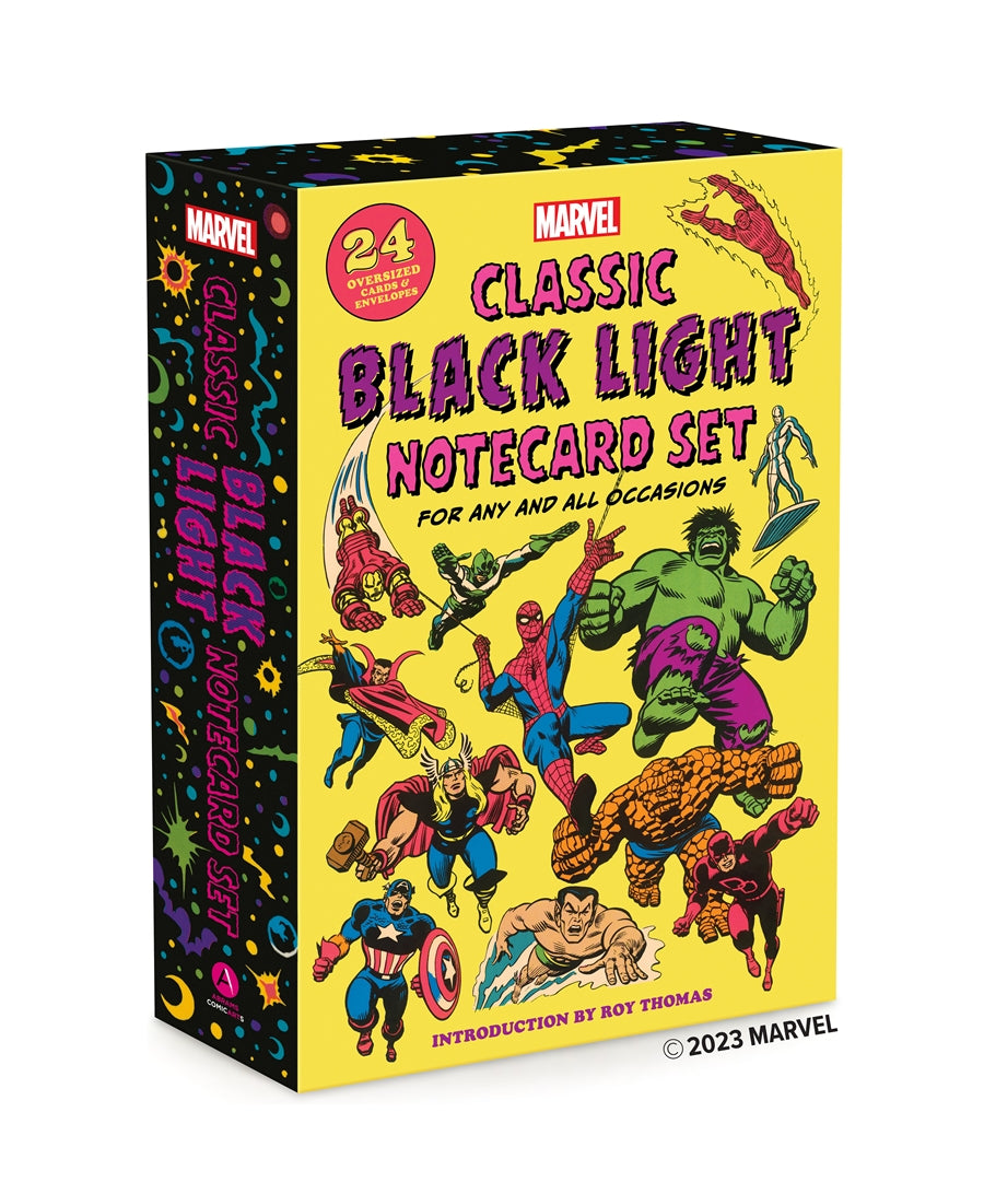 Marvel Classic Black Light Notecard Set