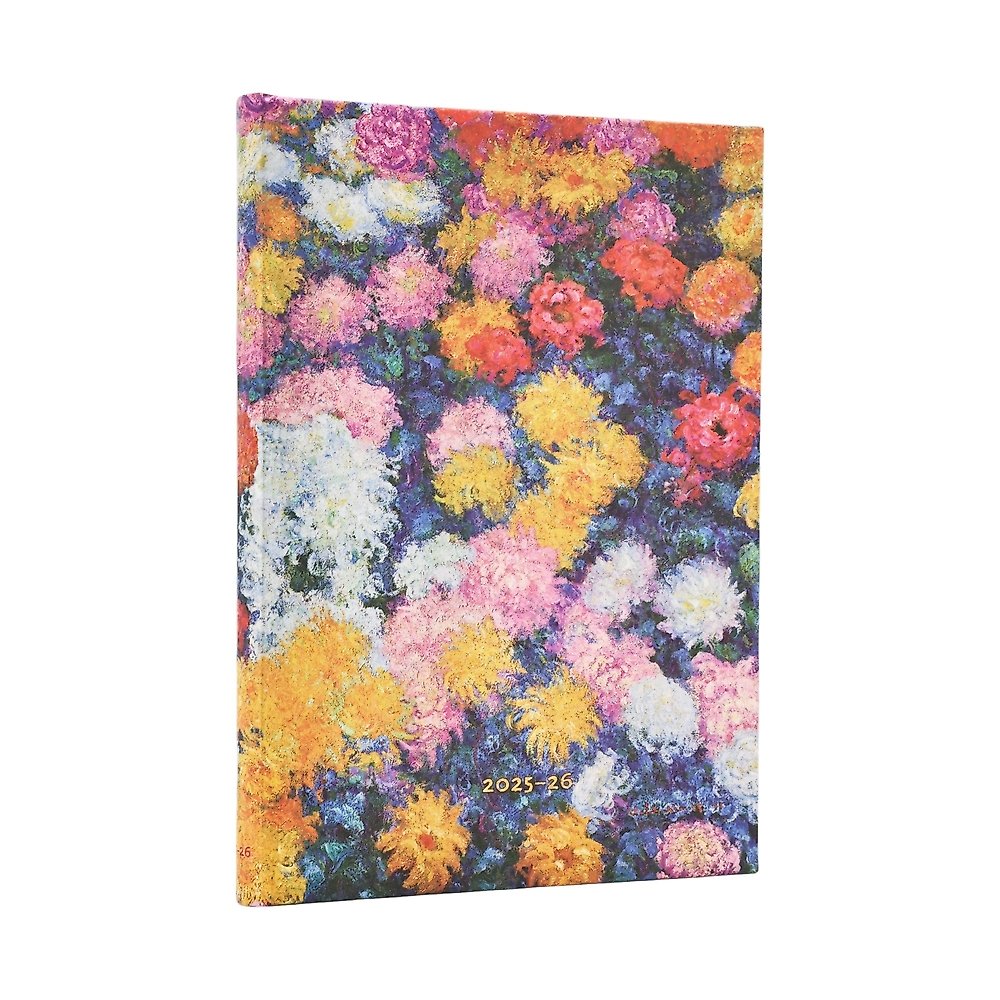 2026 Monet's Chrysanthemums Midi 18-month Horizontal Hardcover Flexi Dayplanner