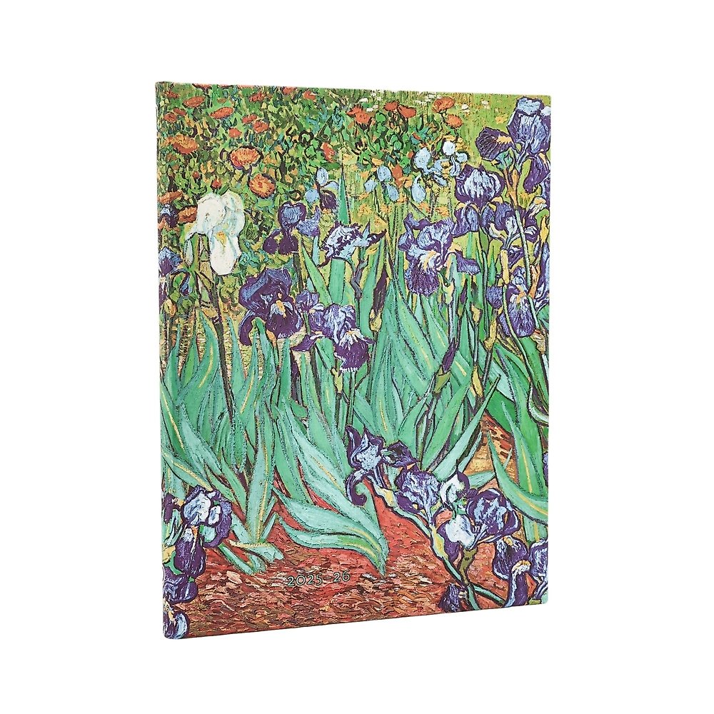 2026 Van Gogh's Irises Ultra 18-month Vertical Hardcover Flexi Dayplanner 2025-2