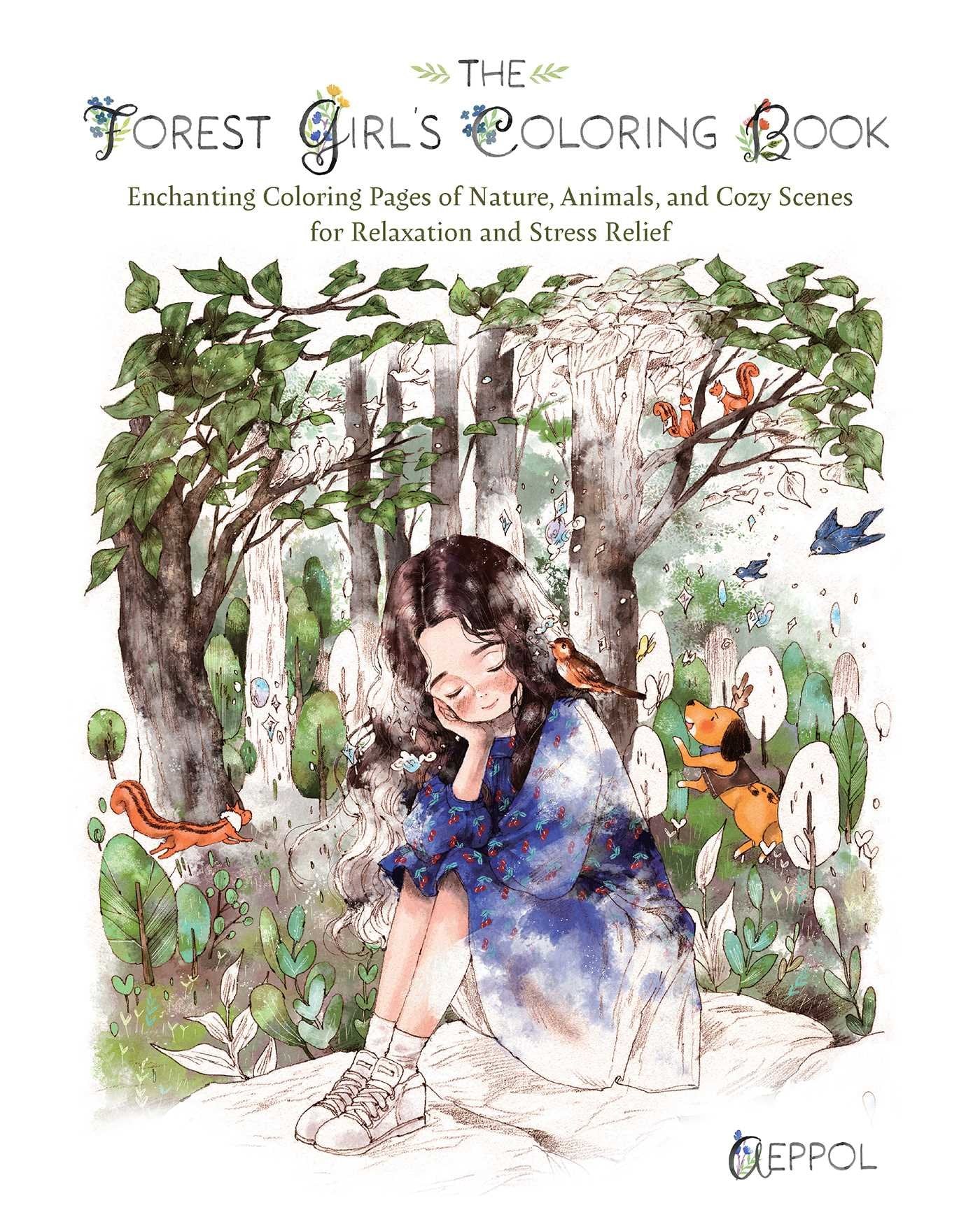 Forest Girl's Coloring Book