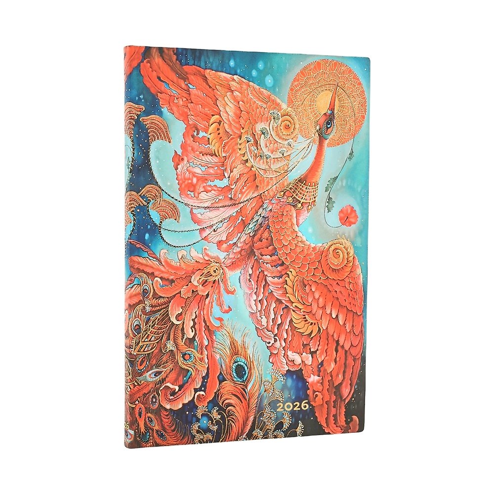 2026 Firebird (Birds of Happiness) Maxi 12-month Horizontal Softcover Flexi Dayp