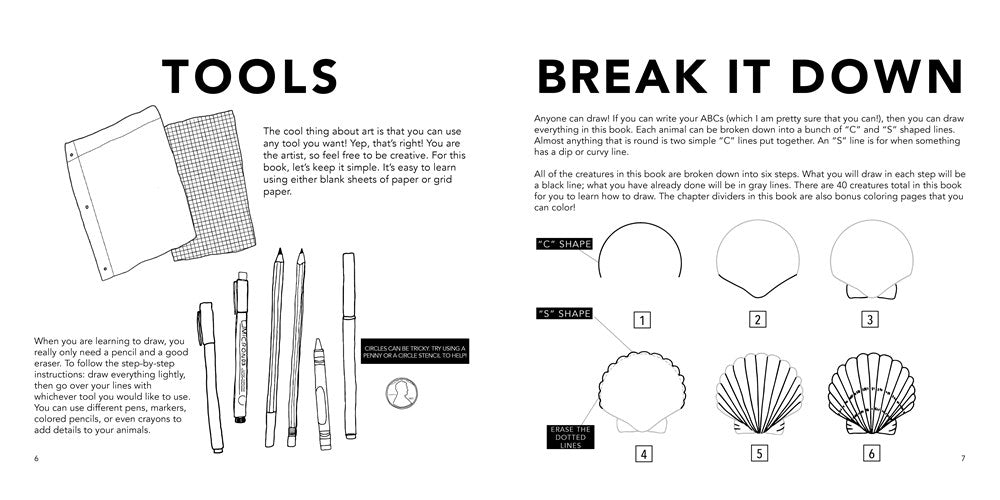 Under the Sea: How to Draw Books for Kids with Dolphins, Mermaids, and Ocean Ani