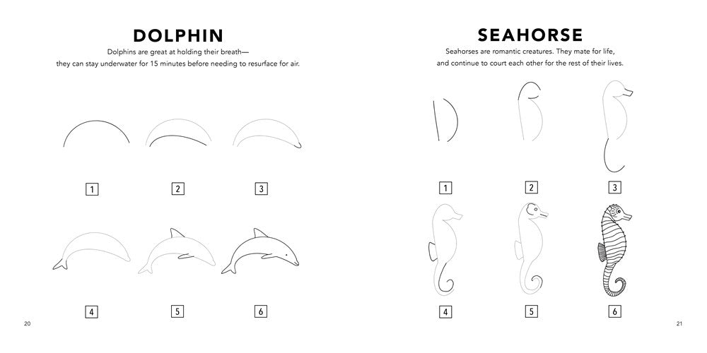 Under the Sea: How to Draw Books for Kids with Dolphins, Mermaids, and Ocean Ani