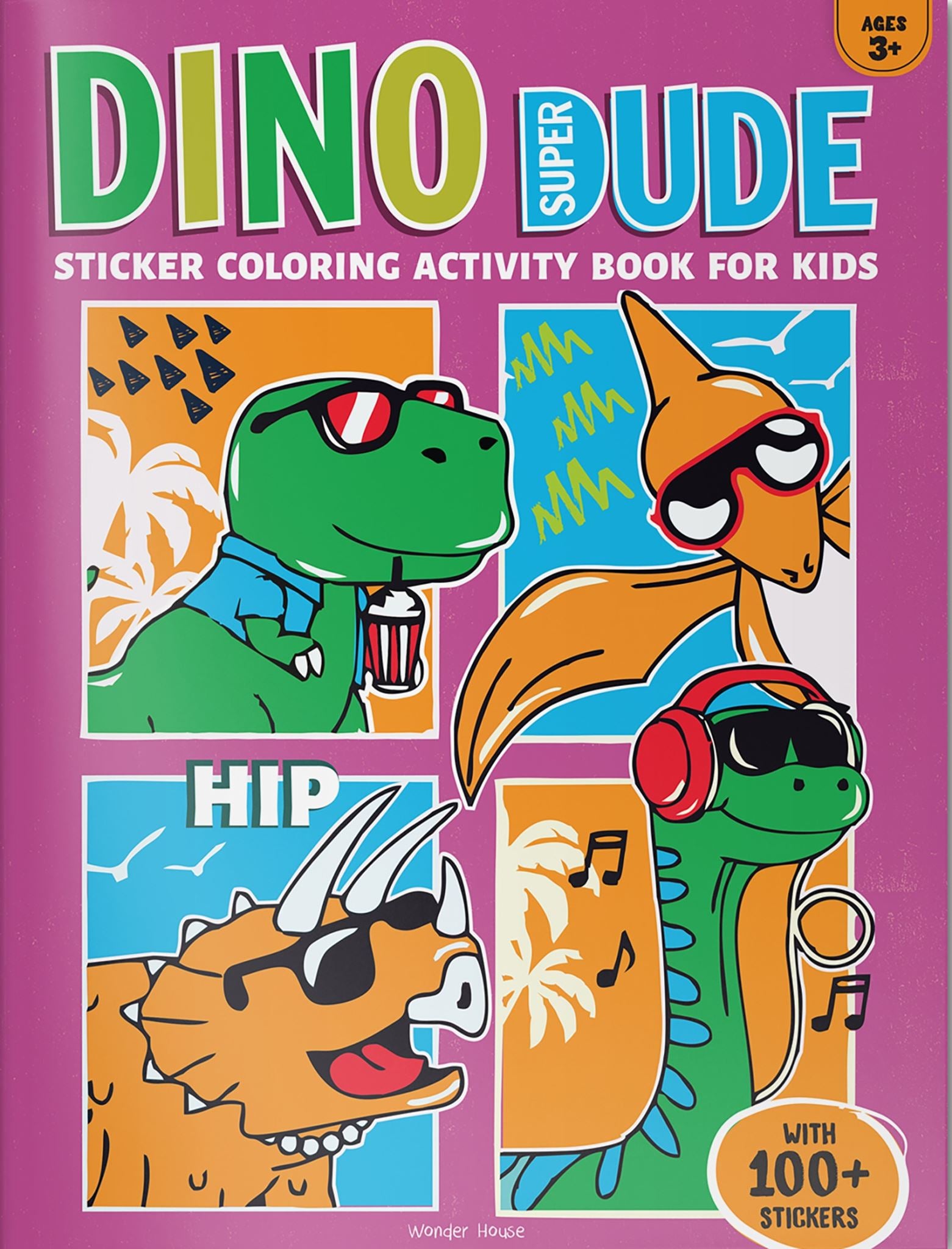 Dino Super Dude Sticker Coloring Book For Kids