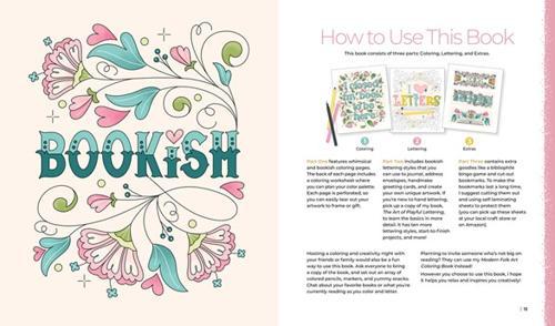 The Bibliophiles Coloring and Lettering Book - by Dawn Warnaar - Paperback