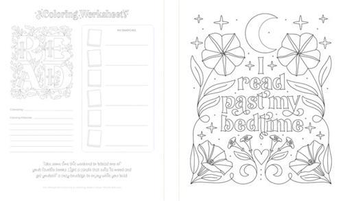 The Bibliophiles Coloring and Lettering Book - by Dawn Warnaar - Paperback