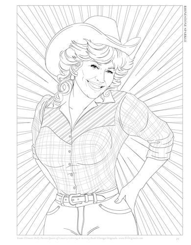 Ultimate Dolly Parton Queen of Country Coloring Book - by Ava Moore - Paperback