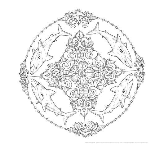 Tropical Island Mandalas Coloring Book - by Nanna Rosengren - Paperback