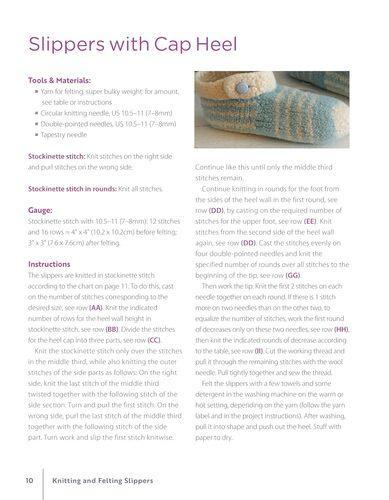Knitting and Felting Slippers - Craft Book - by Sabine Abel - Paperback