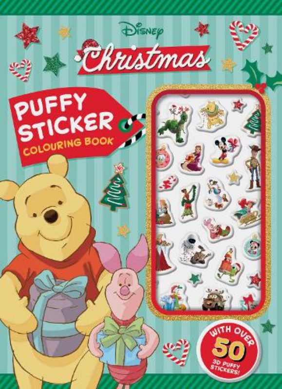 Disney Christmas: Puffy Sticker Colouring Book