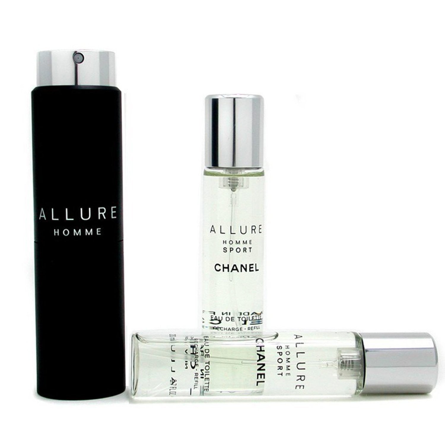 Chanel Allure Homme Sport Eau De Toilette Travel Spray (With Two Refills)  3x20m