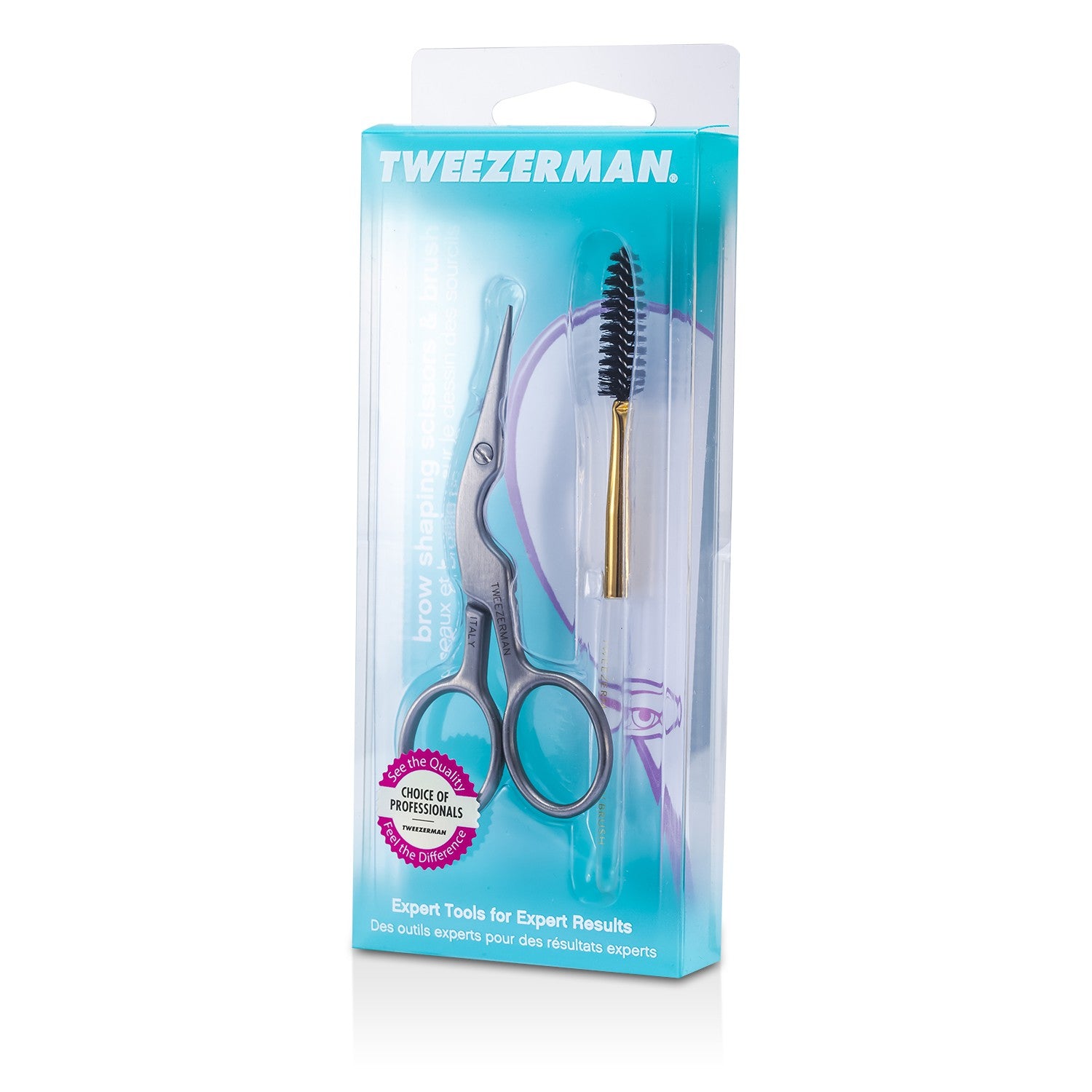 Tweezerman Stainless Brow Shaping Scissors &amp; Brush  -