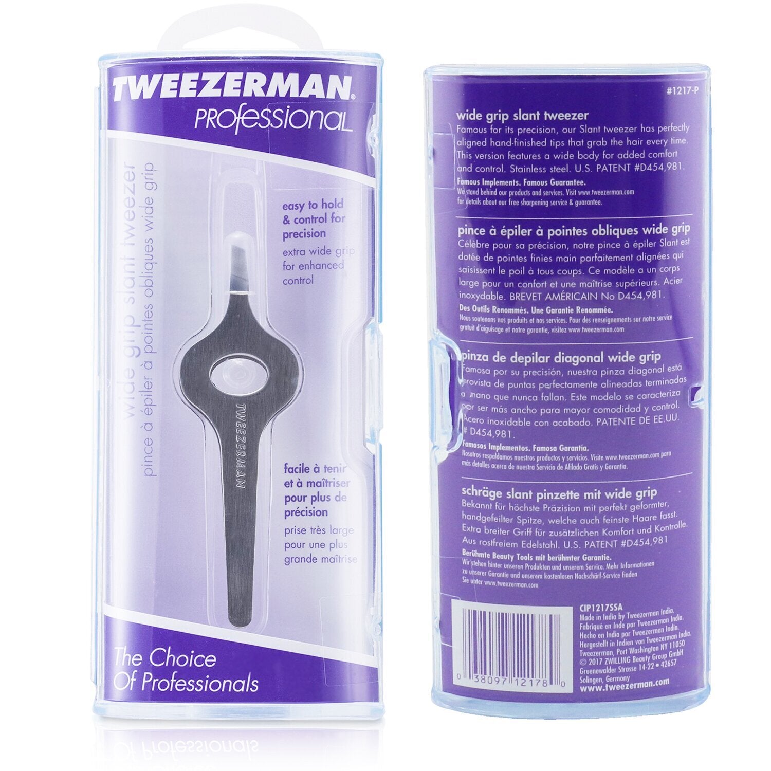 Tweezerman Professional Wide Grip Slant Tweezer  -
