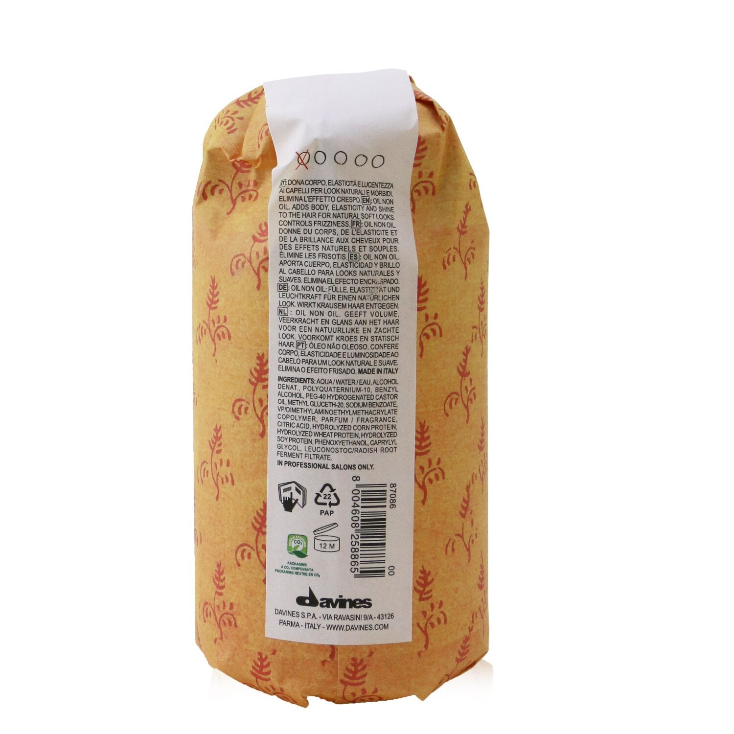 Davines More Inside This Is An Oil Non Oil (For Natural, Tamed Textures) 250ml/8