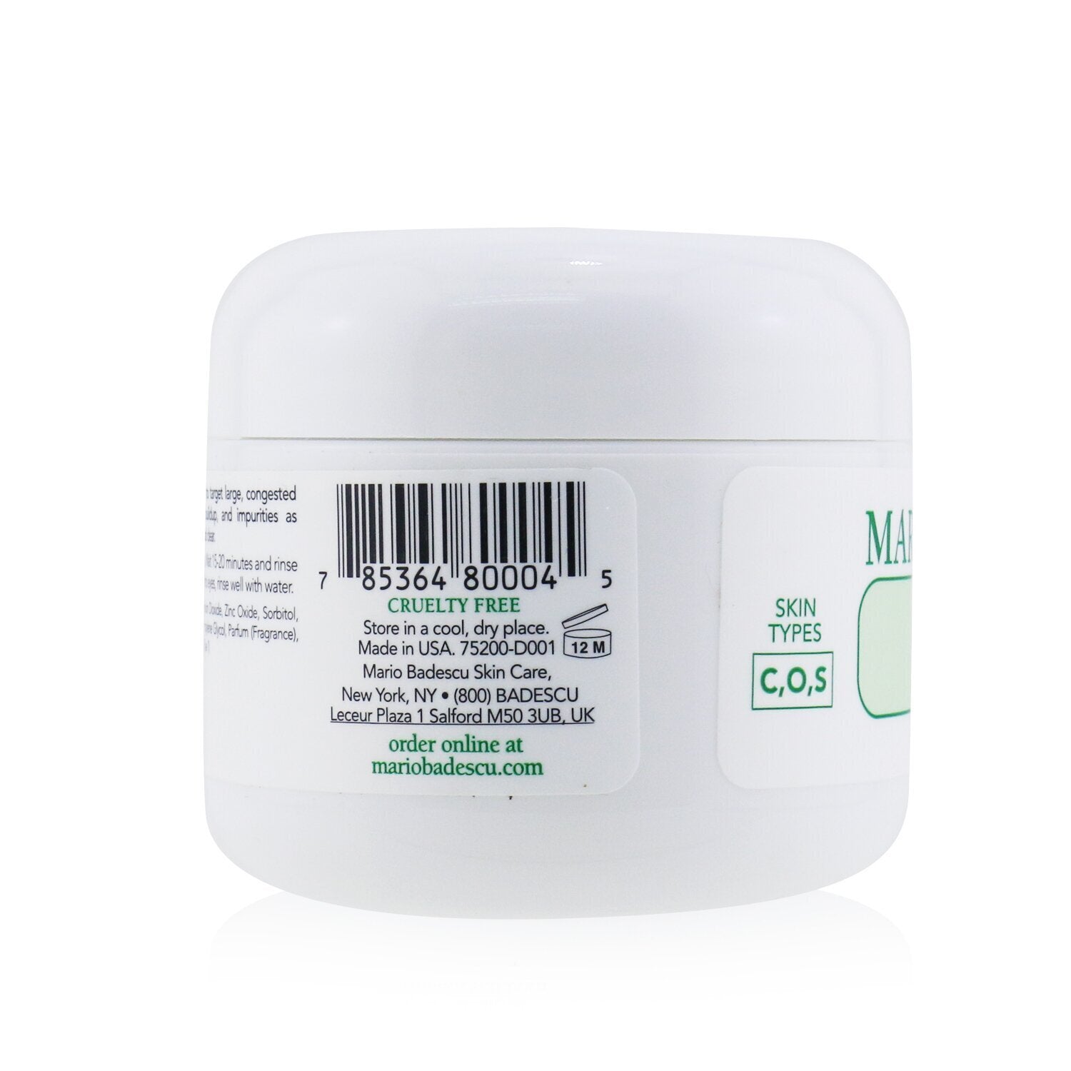 Mario Badescu Cucumber Tonic Mask  - For Combination/ Oily/ Sensitive Skin Types