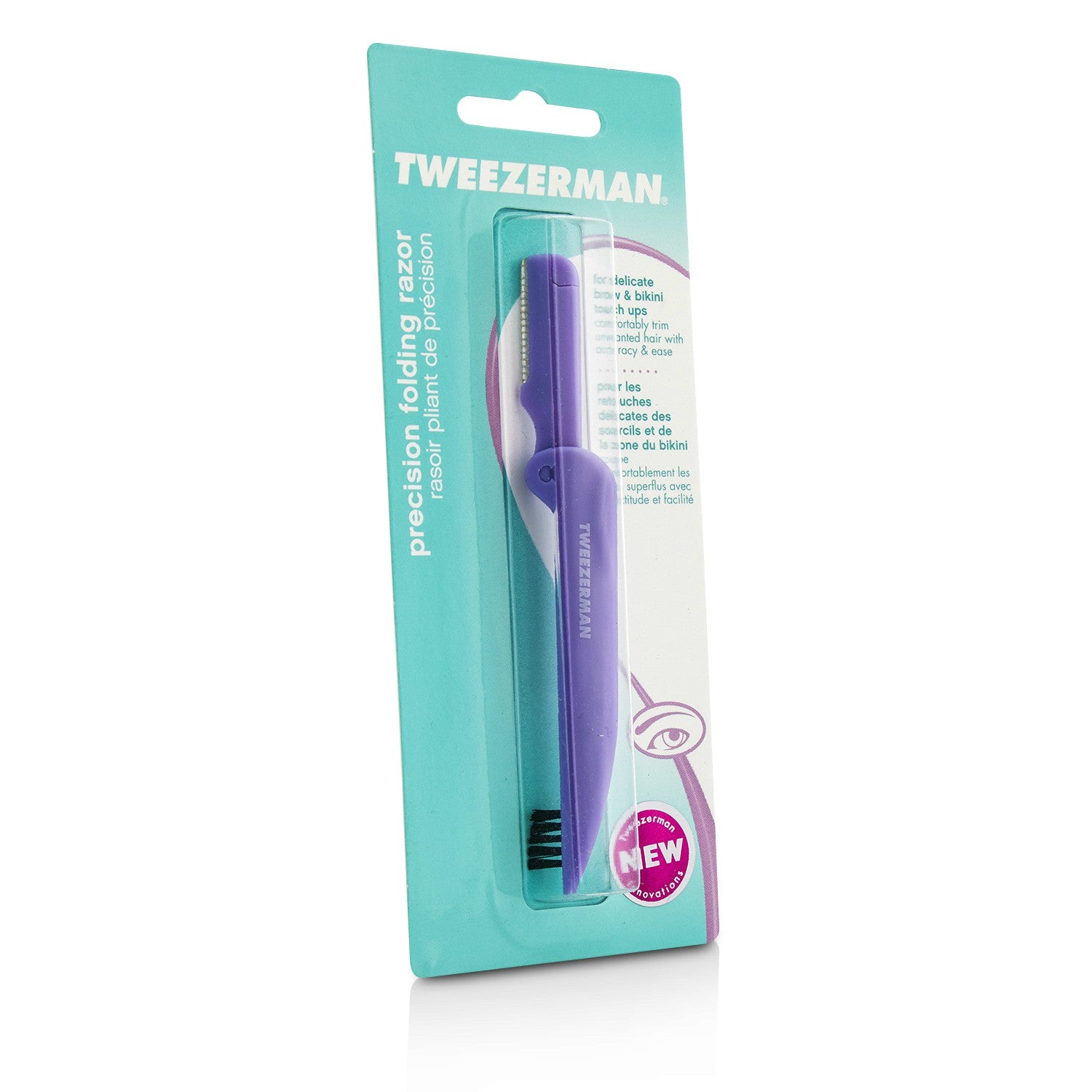 Tweezerman Precision Folding Brow Razor - Lavendar  -