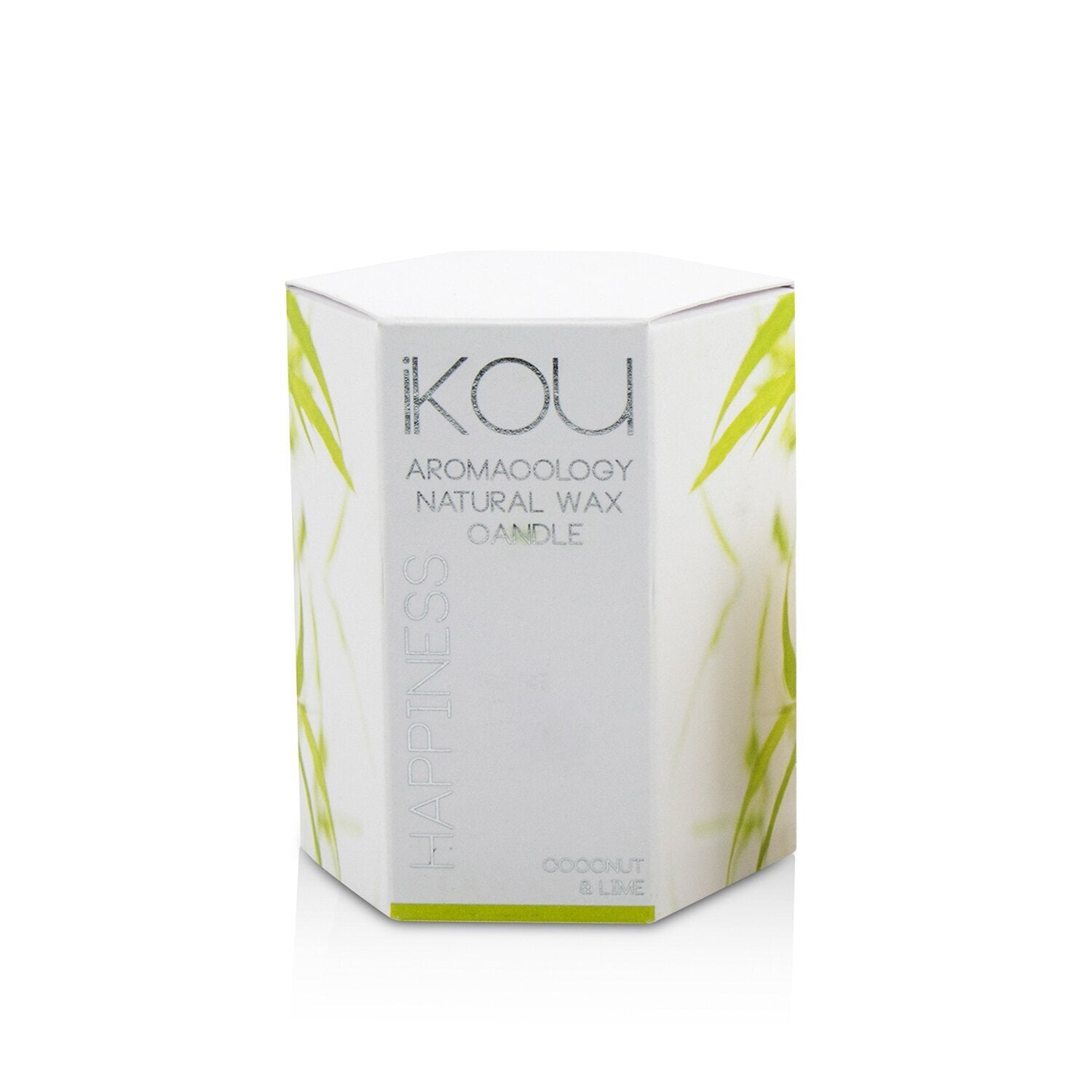 iKOU Eco-Luxury Aromacology Natural Wax Candle Glass - Happiness (Coconut & Lime