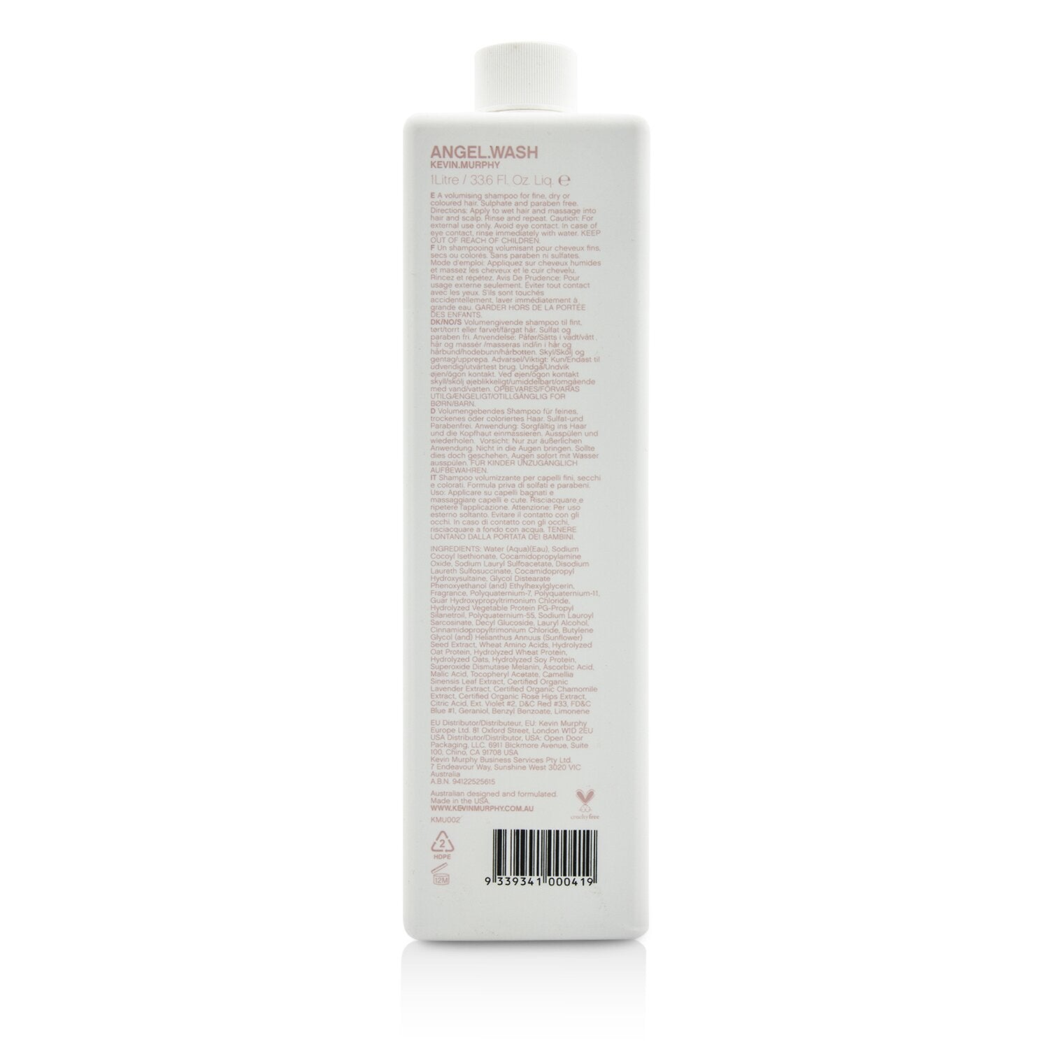 Kevin.Murphy Angel.Wash (A Volumising Shampoo - For Fine Coloured Hair)  1000ml/