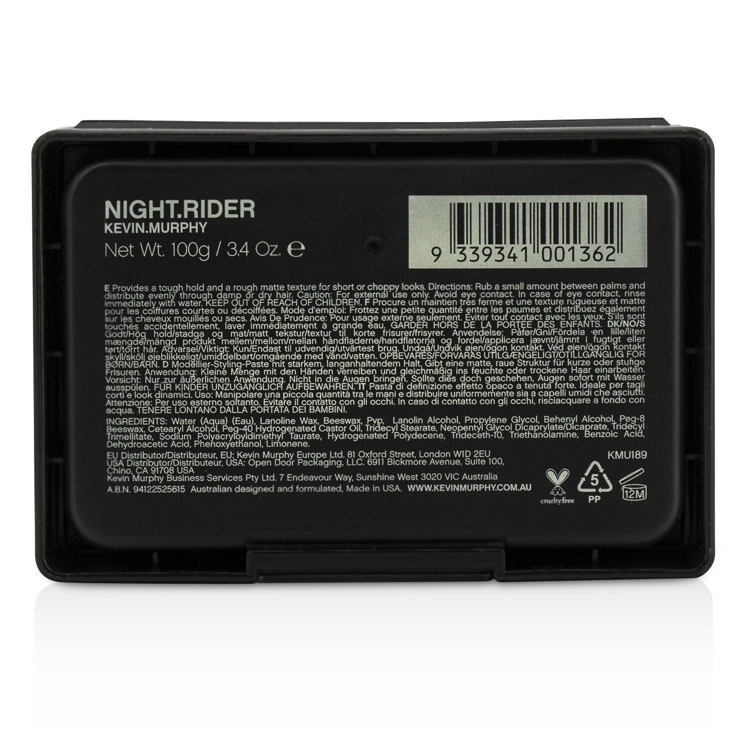 Kevin.Murphy Night.Rider Matte Texture Paste (Firm Hold) 100g/3.4oz