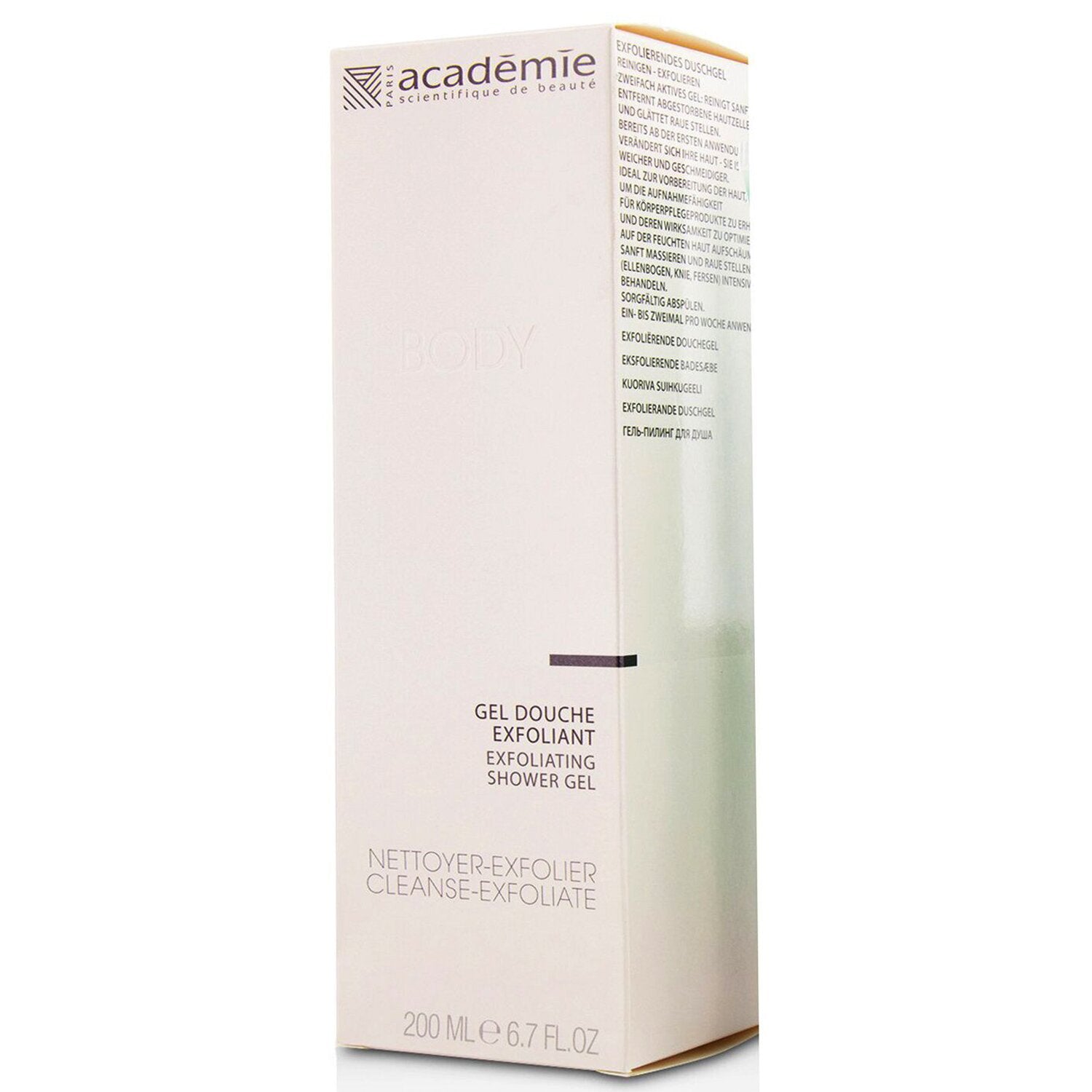 Academie Exfoliating Shower Gel  200ml/6.7oz