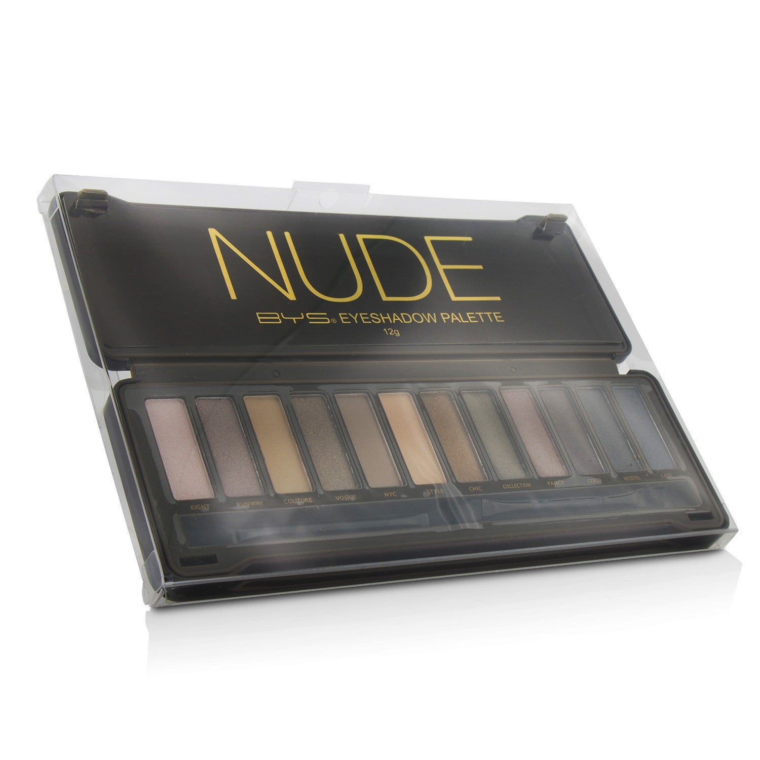 BYS Eyeshadow Palette (12x Eyeshadow, 2x Applicator) - Nude  12g/0.42oz