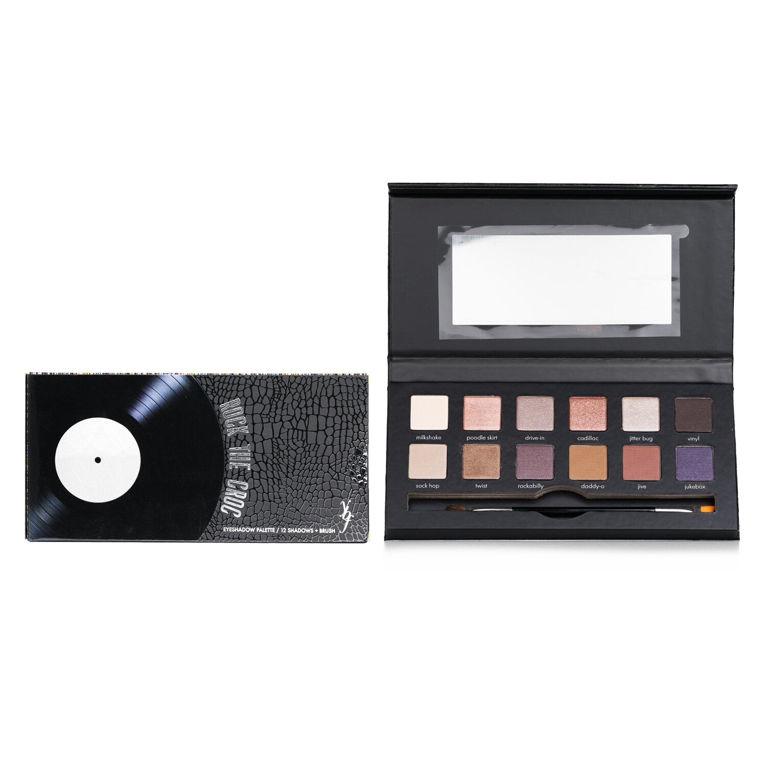 YBF Beauty Rock The Croc Eyeshadow Palette (12x Eyeshadow, 1x Double Ended Eyesh