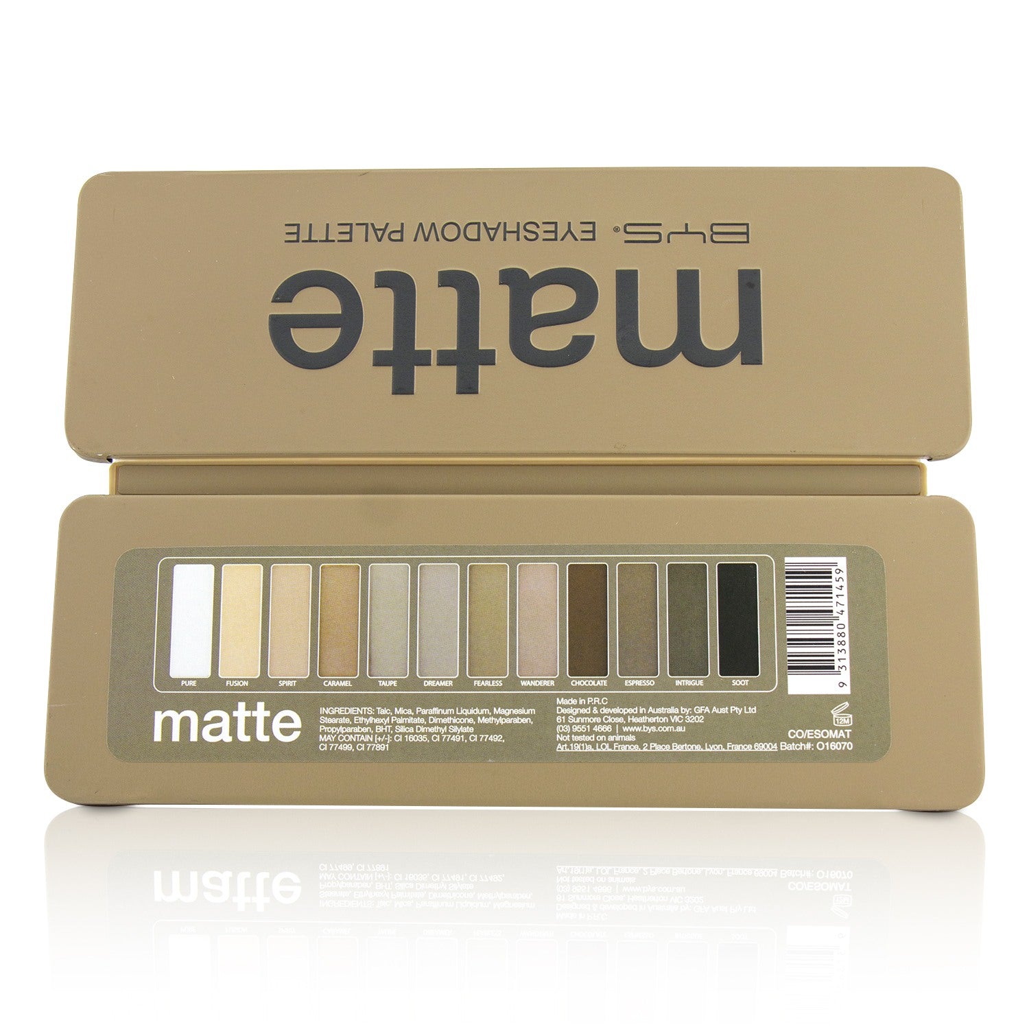 BYS Eyeshadow Palette (12x Eyeshadow, 2x Applicator) - Matte  12g/0.42oz