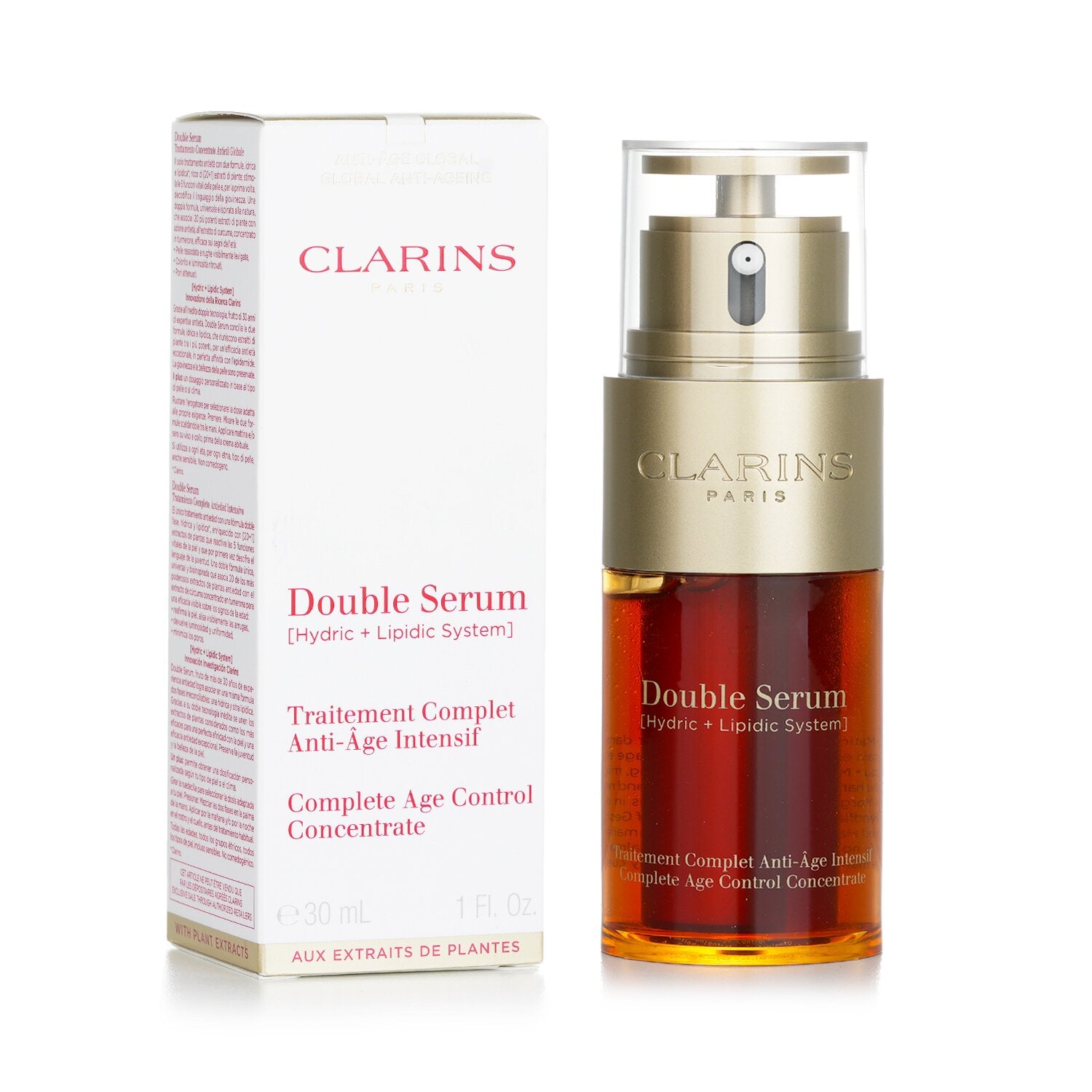 Clarins Double Serum (Hydric + Lipidic System) Complete Age Control Concentrate