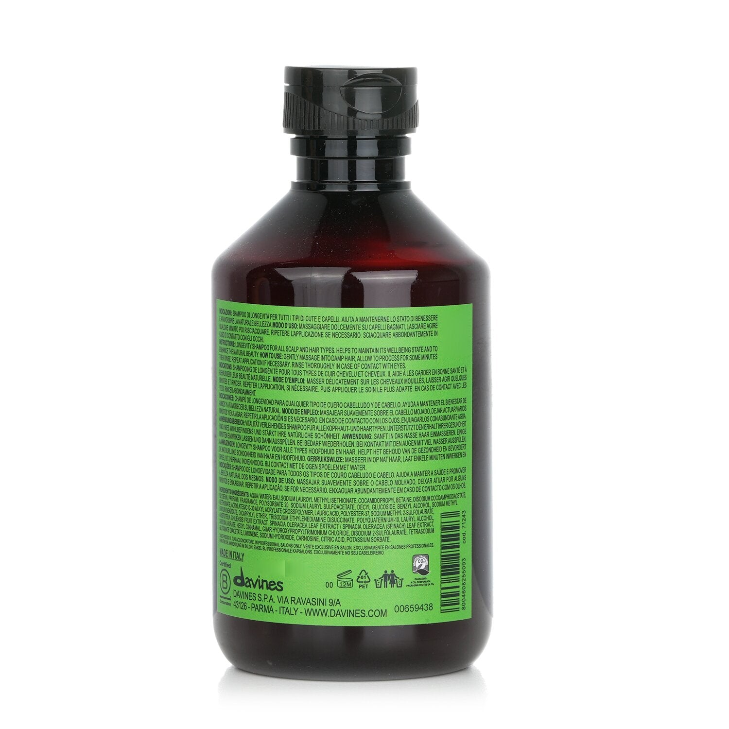 Davines Natural Tech Renewing Shampoo (For All Scalp and Hair Types) 250ml/8.45o