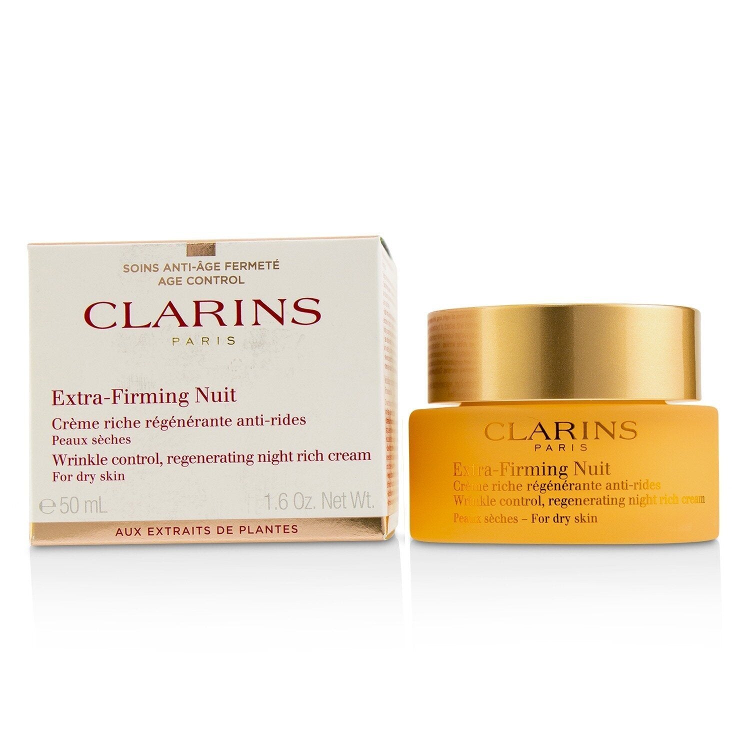 Clarins Extra-Firming Nuit Wrinkle Control, Regenerating Night Rich Cream - For