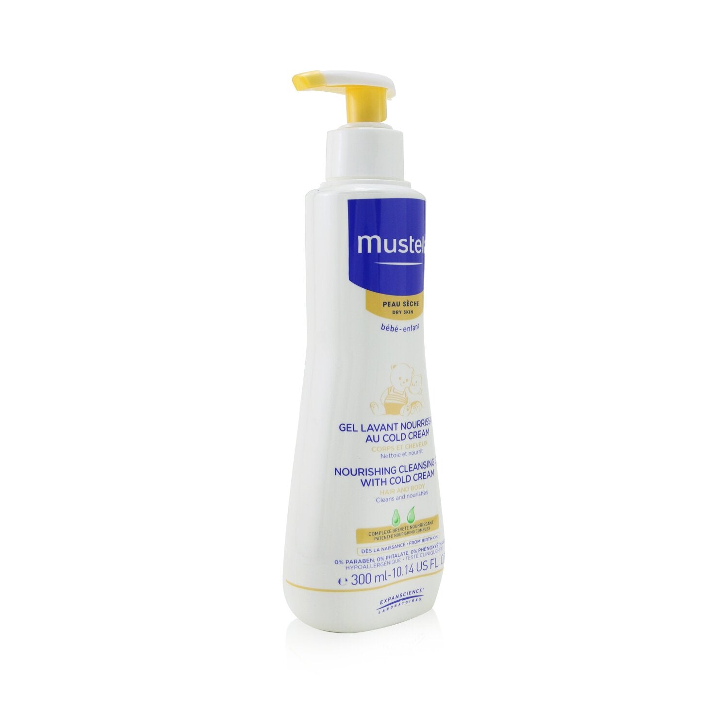 Mustela Nourishing Cleansing Gel with Cold Cream For Hair & Body - For Dry Skin