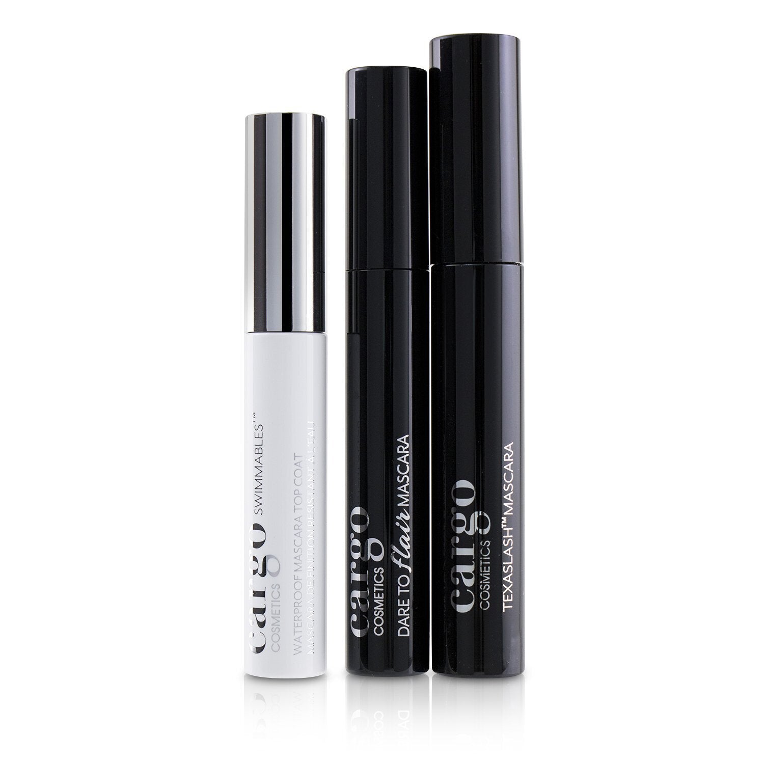 Cargo Mascara Kit: 1x Dare To Flair Mascara, 1x Texalash Mascara, 1x Swimmables