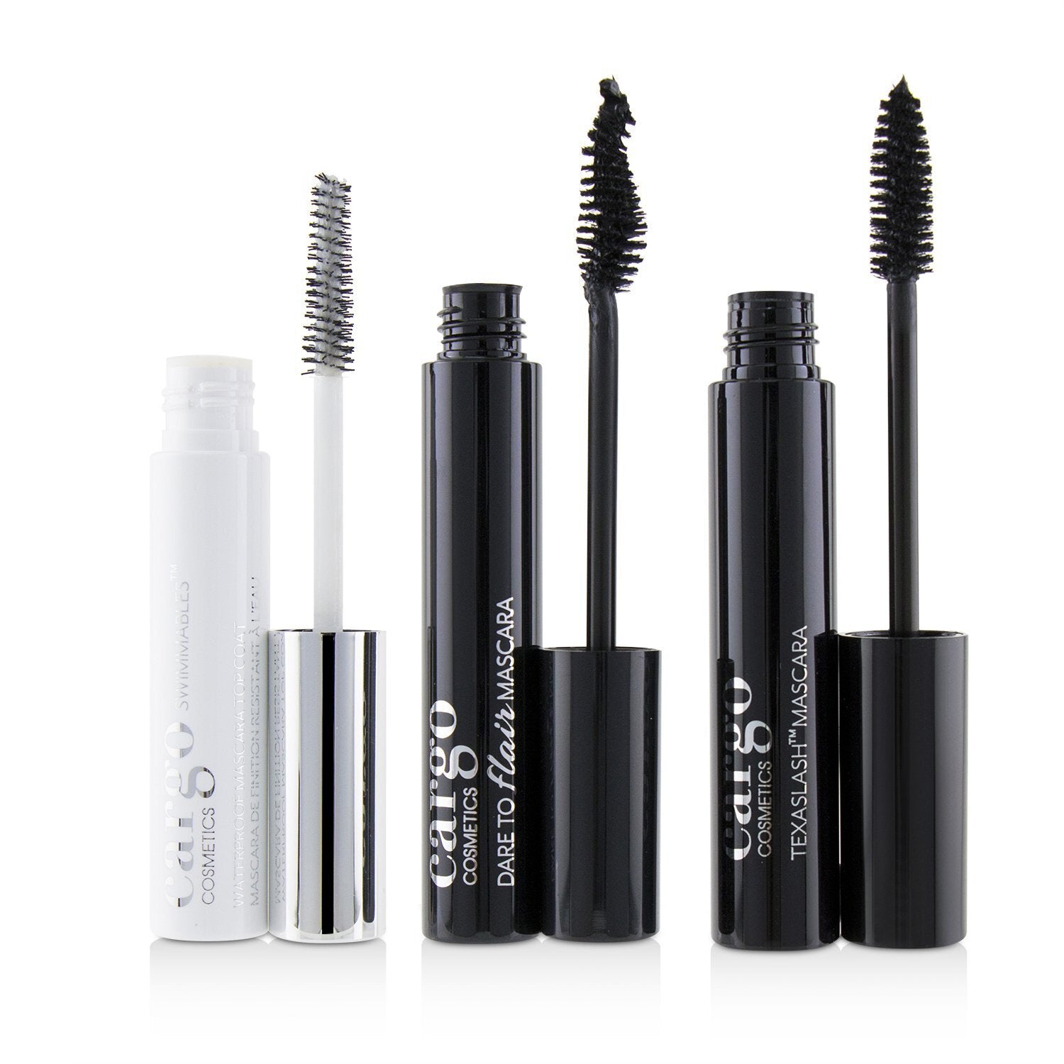 Cargo Mascara Kit: 1x Dare To Flair Mascara, 1x Texalash Mascara, 1x Swimmables