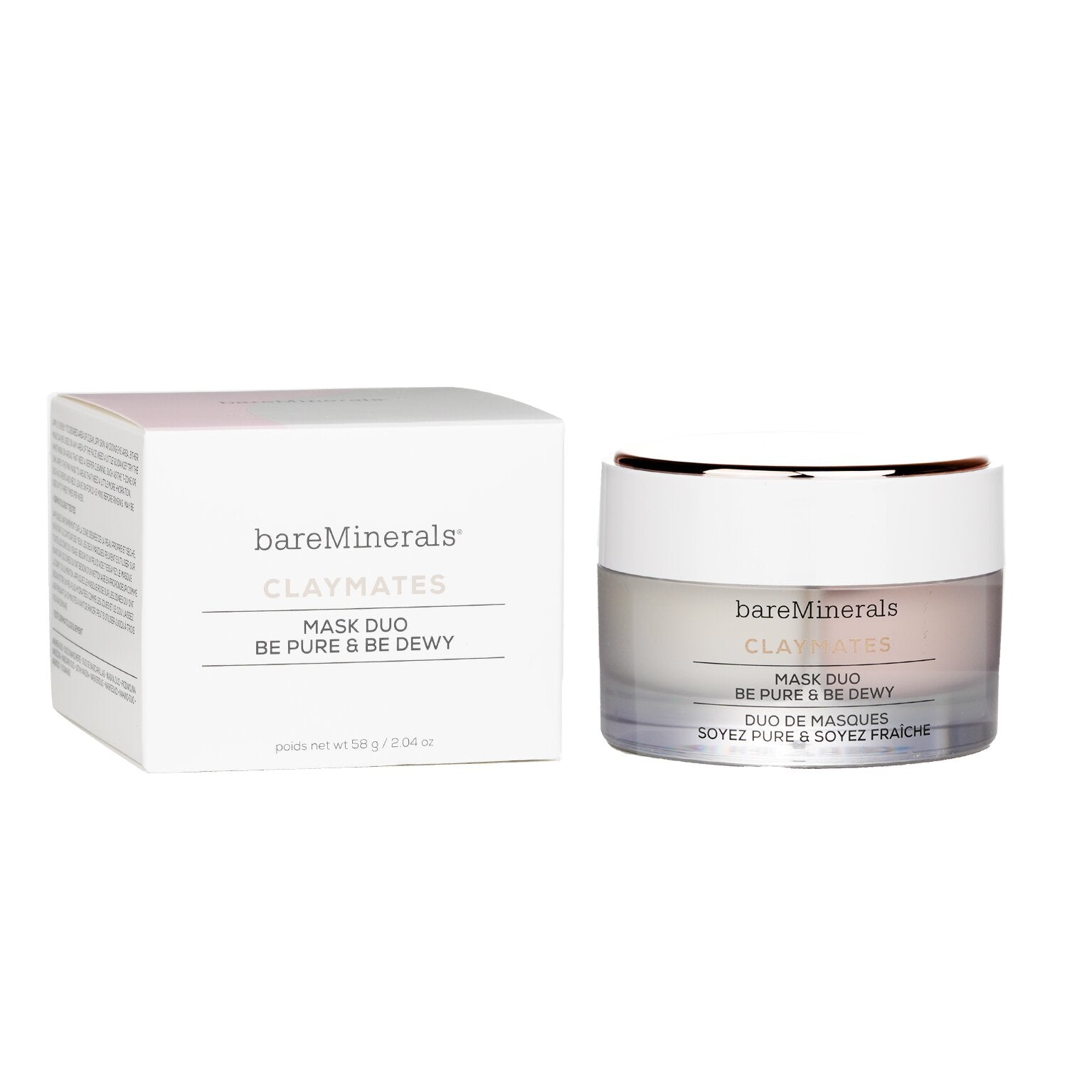 BareMinerals Claymates Be Pure & Be Dewy Mask Duo 58g/2.04oz