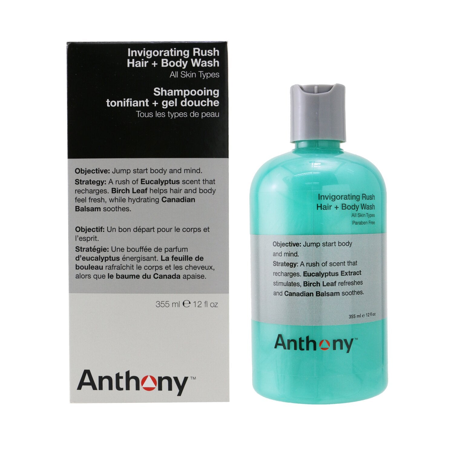 Anthony Invigorating Rush Hair & Body Wash (All Skin Types) 355ml/12oz