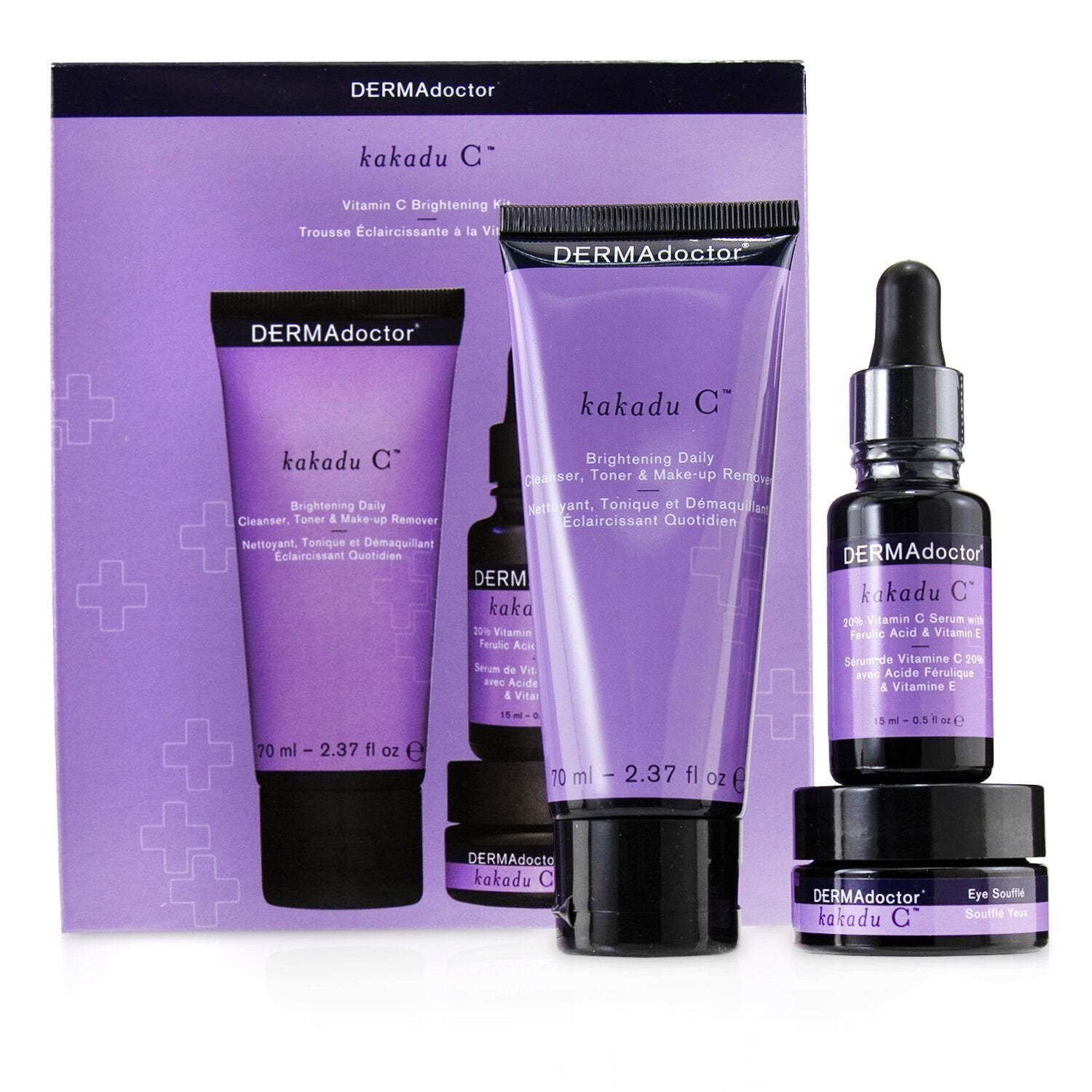 DERMAdoctor Kakadu C Vitamin C Brightening Kit: Daily Cleanser 70ml + 20% Vitami