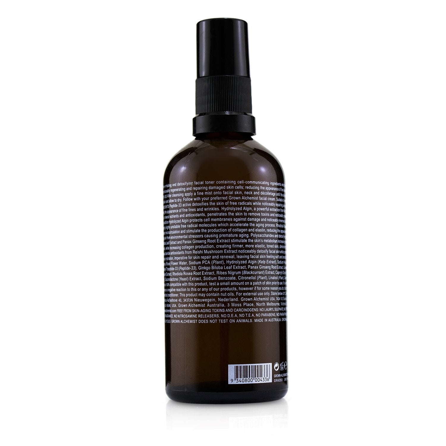 Grown Alchemist Detox Toner - Hydrolyzed Algin, Peptide-33 &amp; Rhodiola Rosea