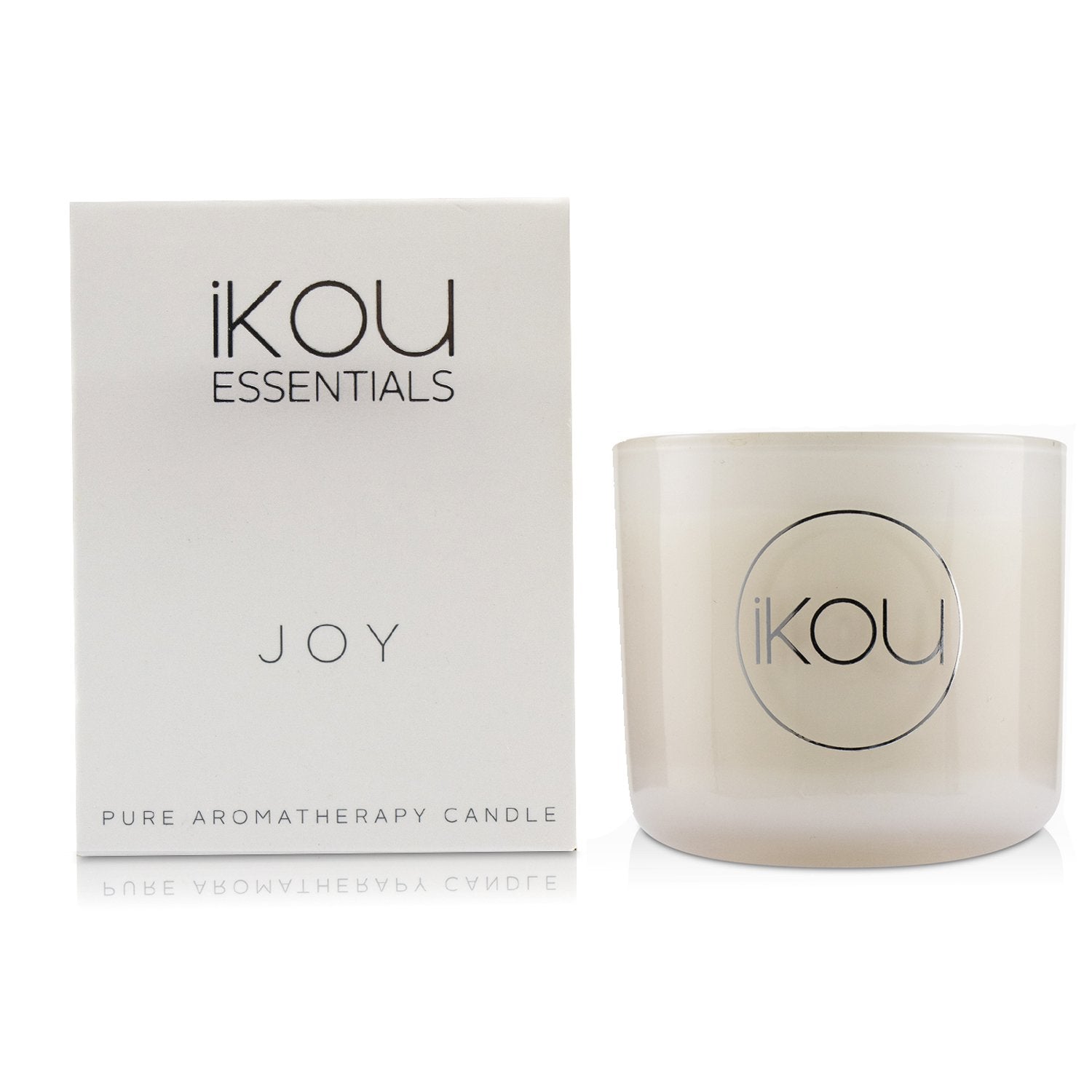 iKOU Essentials Aromatherapy Natural Wax Candle Glass - Joy (Australian White Fl