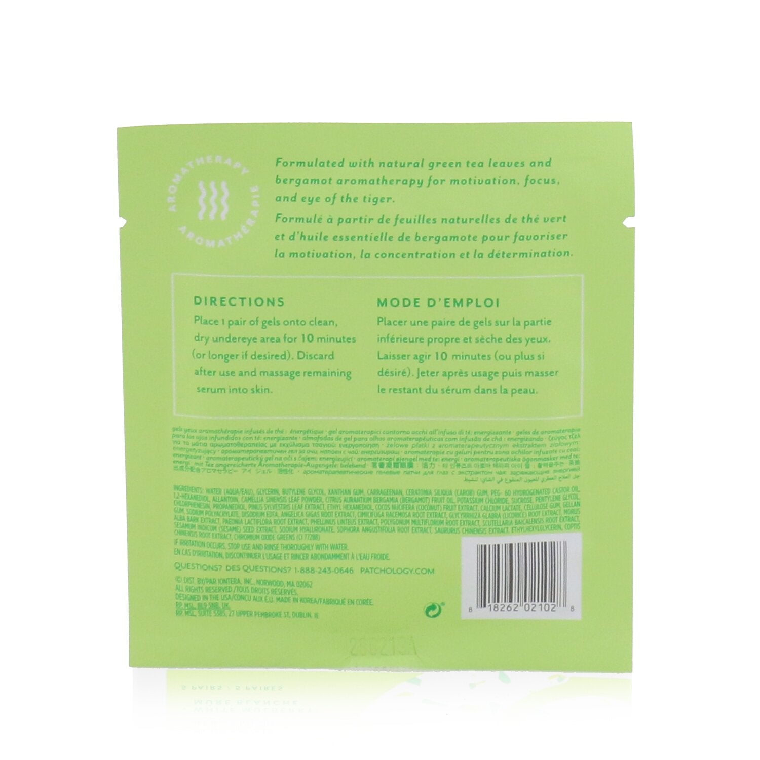 Patchology Moodpatch - Perk Up Energizing Tea-Infused Aromatherapy Eye Gels (Gre