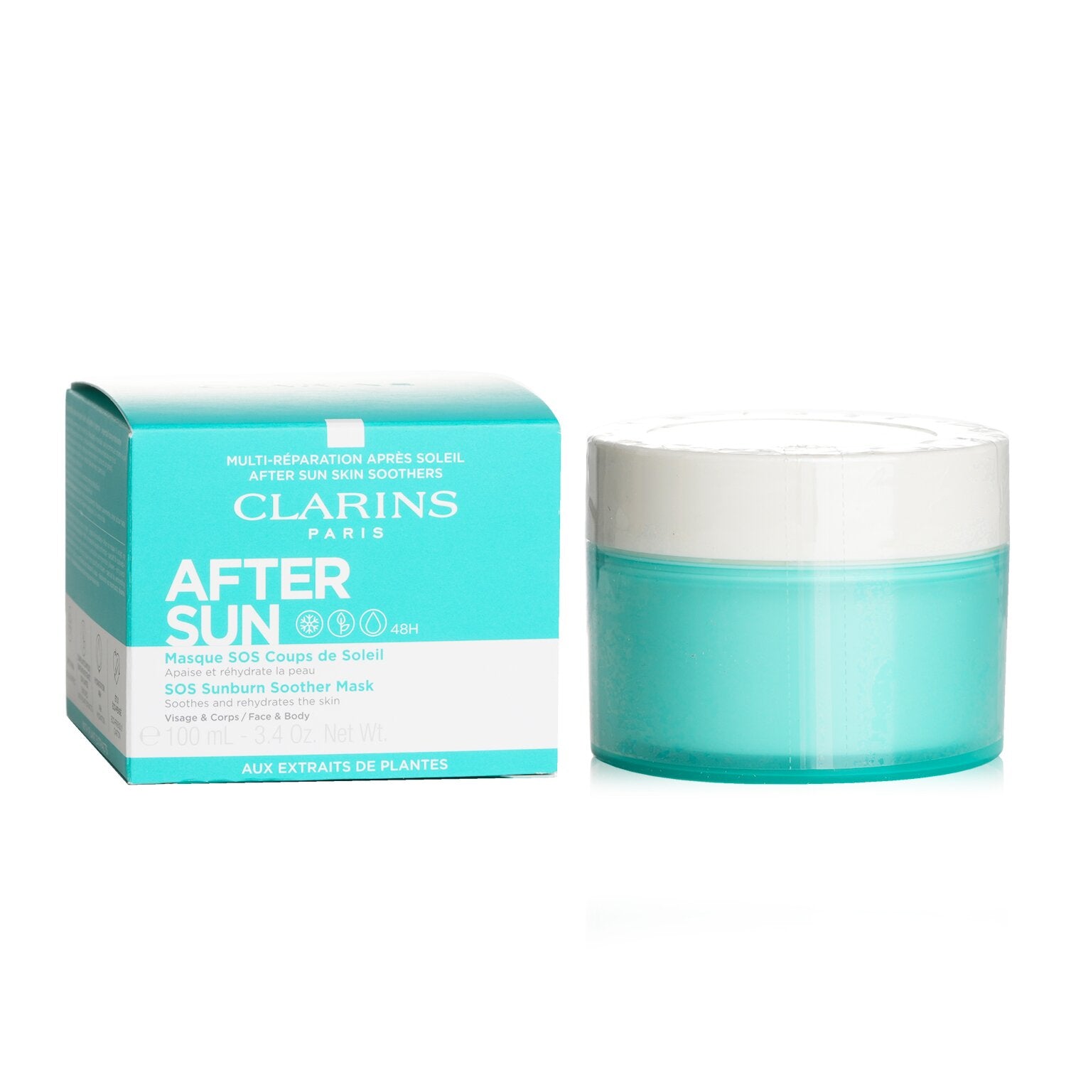 Clarins After Sun SOS Sunburn Soother Mask - For Face & Body 100ml/3.4oz