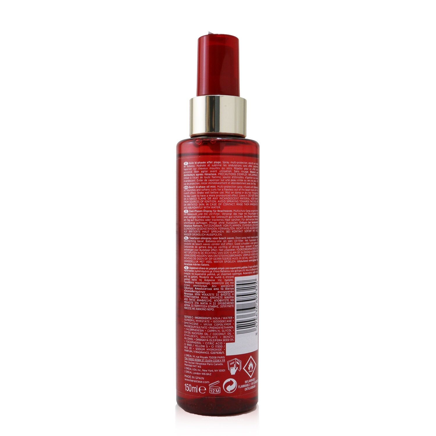 Kerastase Soleil Huile Sirene Beach Bi-Phase Oil Mist (Sun-Exposed Hair) 150ml/5