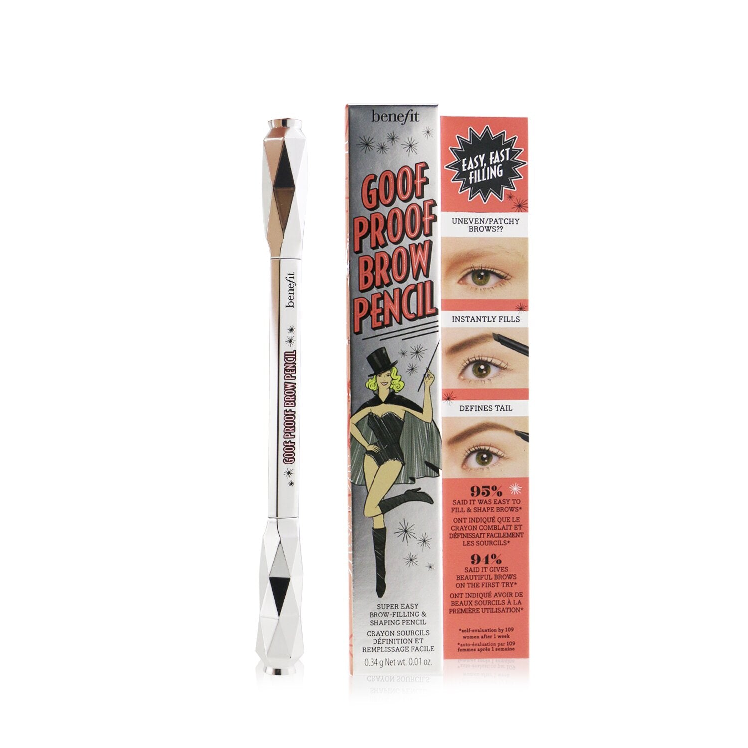 Benefit Goof Proof Brow Pencil - # 4.5 (Neutral Deep Brown) 0.34g/0.01oz