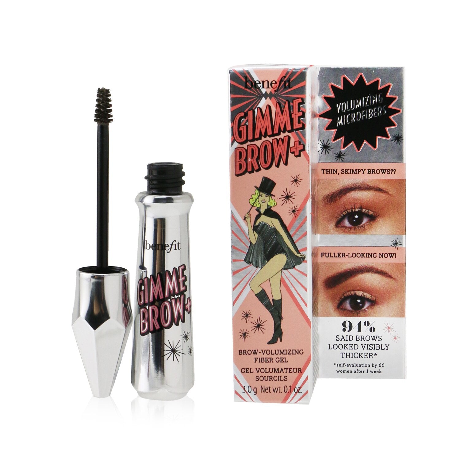 Benefit Gimme Brow+ Volumizing Fiber Gel - #5 (Cool Black-Brown) 3g/0.1oz