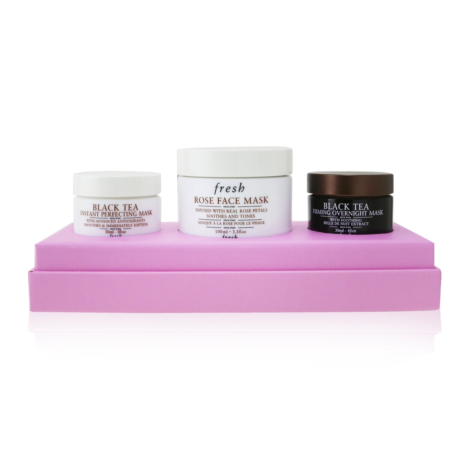 Fresh Face Mask Set: 1x Rose Face Mask - 100ml/3.3oz + 1x Black Tea Firming Over