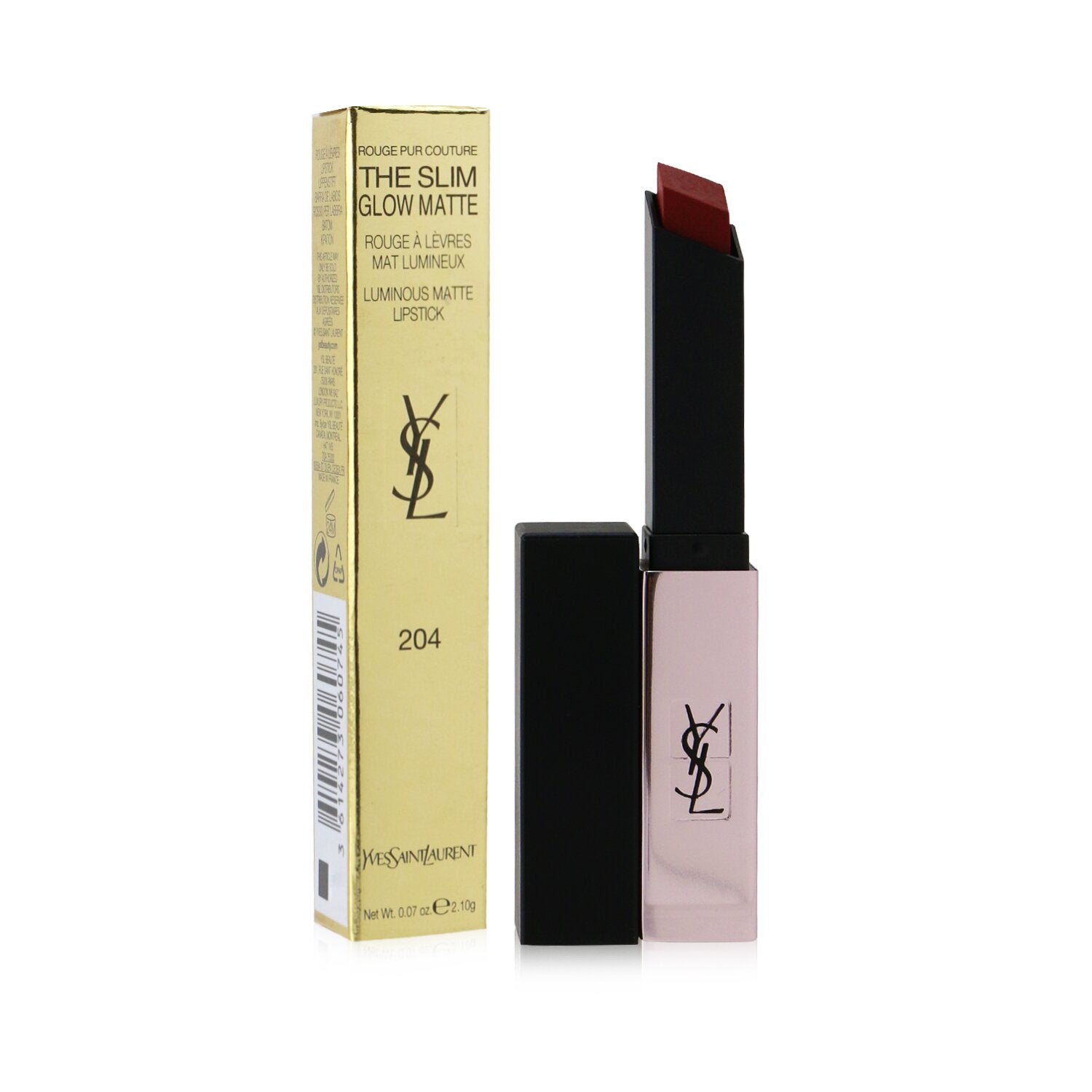 Yves Saint Laurent Rouge Pur Couture The Slim Glow Matte - # 204 Private Carmine