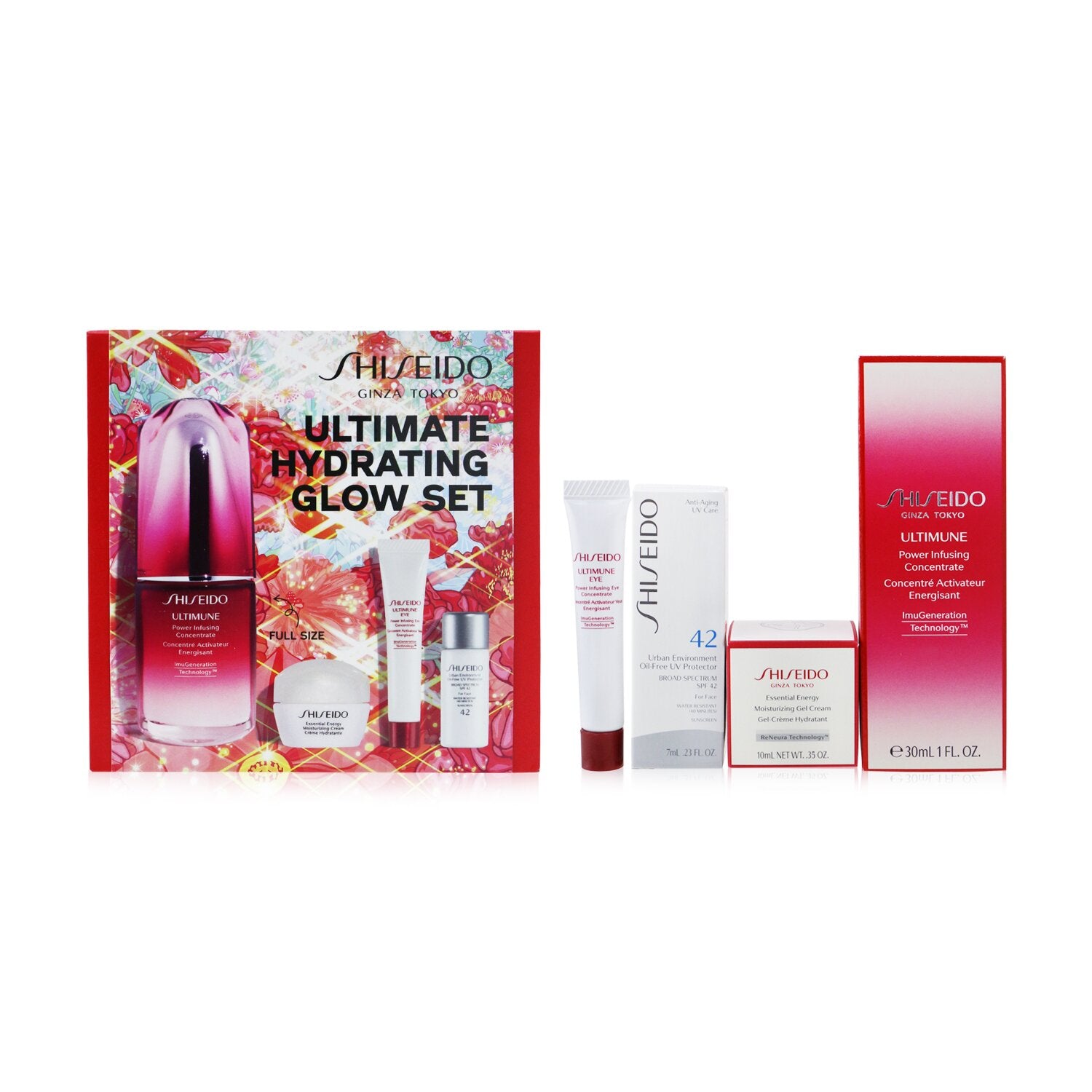 Shiseido Ultimate Hydrating Glow Set: Ultimune Power Infusing Concentrate 30ml +