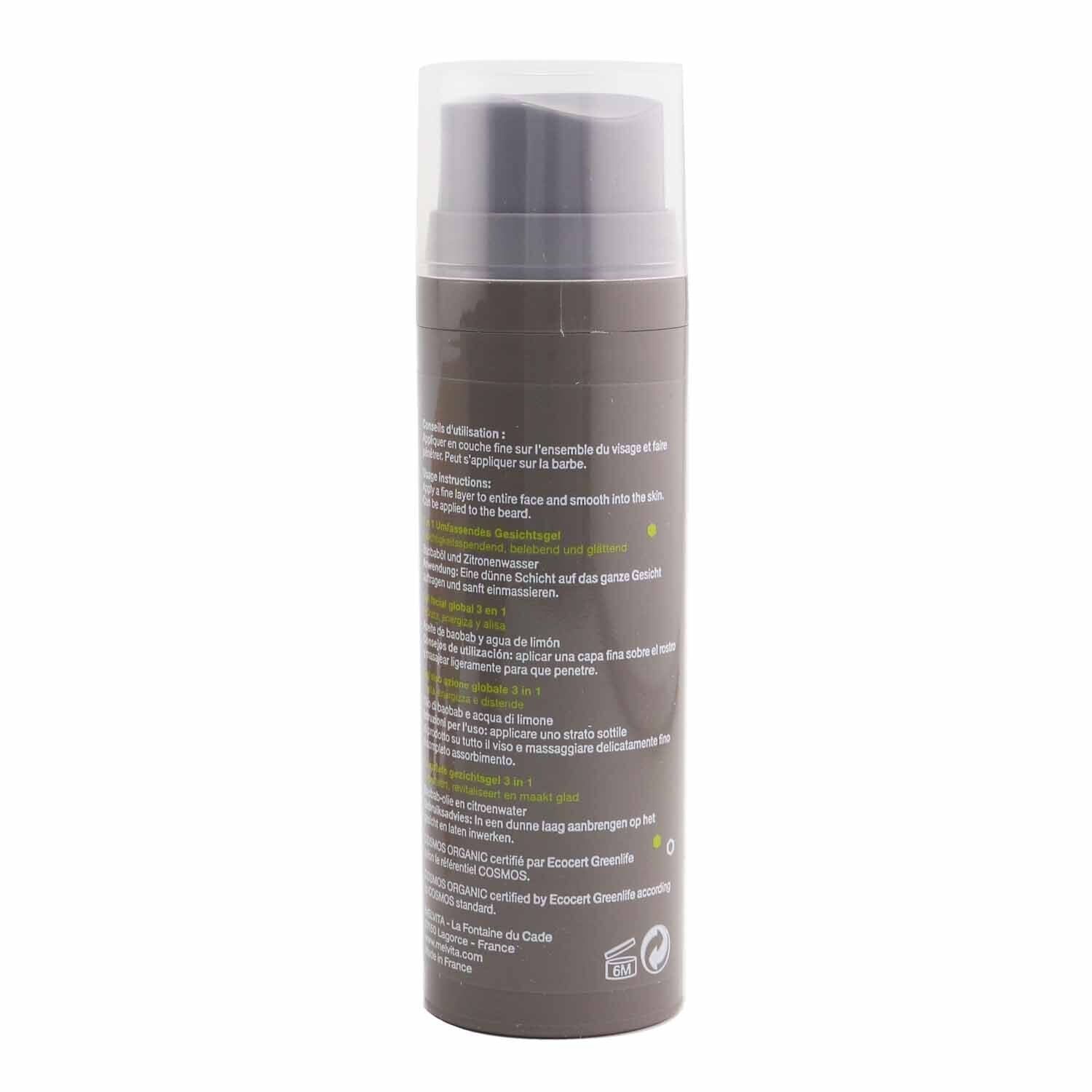 Melvita Homme Global Face Gel - Hydration & After Shave 50ml/1.6oz