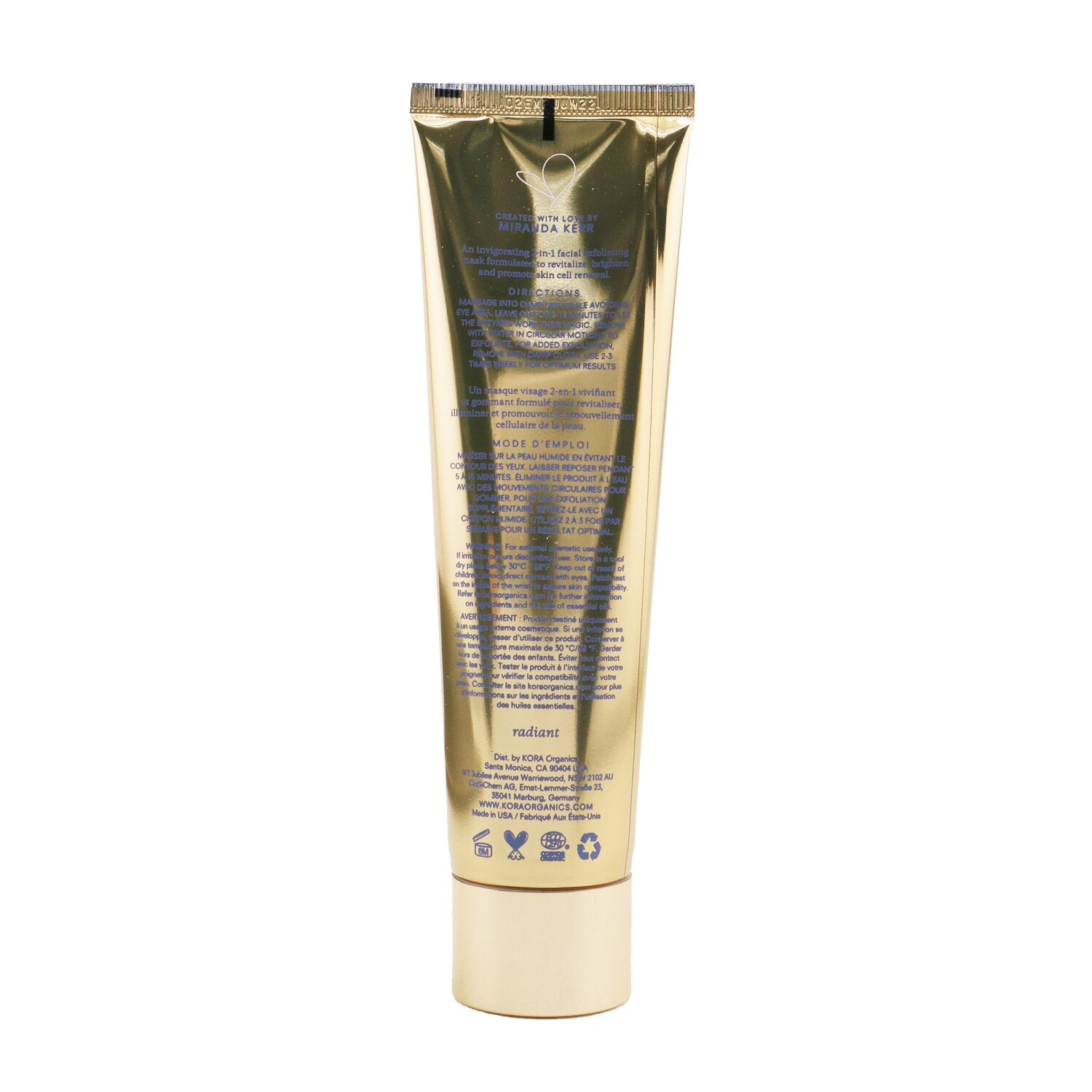 Kora Organics Turmeric Brightening & Exfoliating Mask 100ml/3.38oz