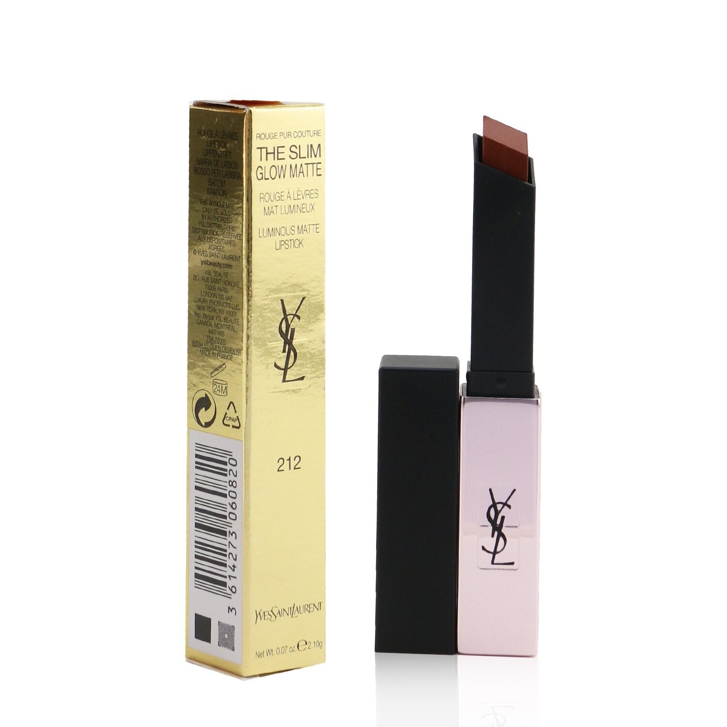 Yves Saint Laurent Rouge Pur Couture The Slim Glow Matte - # 212 Equivocal Brown